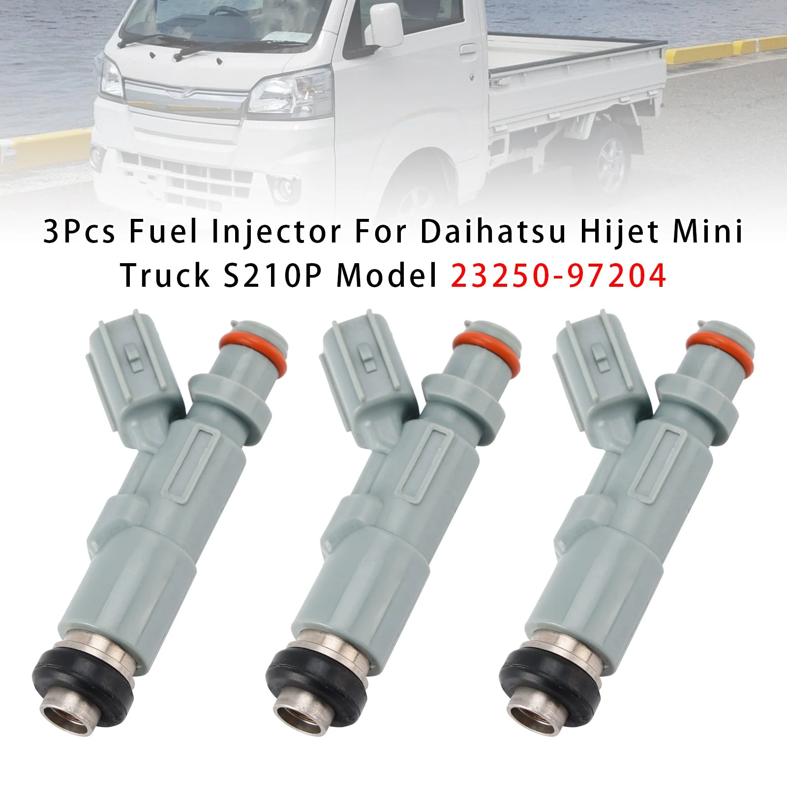 3Pcs Fuel Injector For Daihatsu Hijet Mini Truck S210P Model 23250-97204