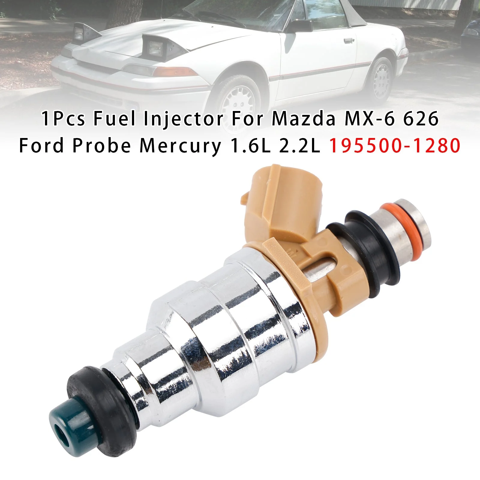 1Pcs Fuel Injector For Mazda MX-6 626 Ford Probe Mercury 1.6L 2.2L 195500-1280