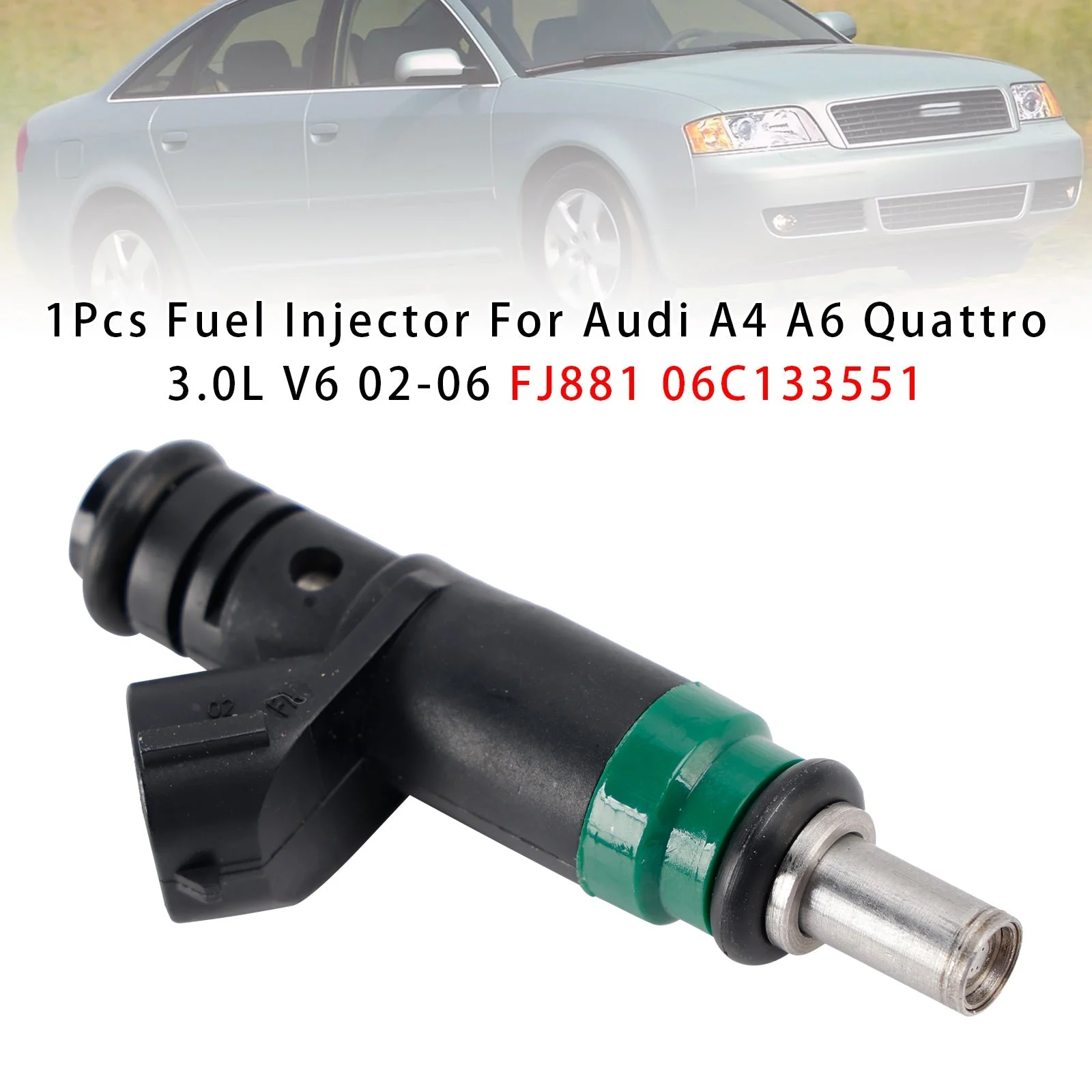 1Pcs Fuel Injector For Audi A4 A6 Quattro 3.0L V6 02-06 FJ881 06C133551