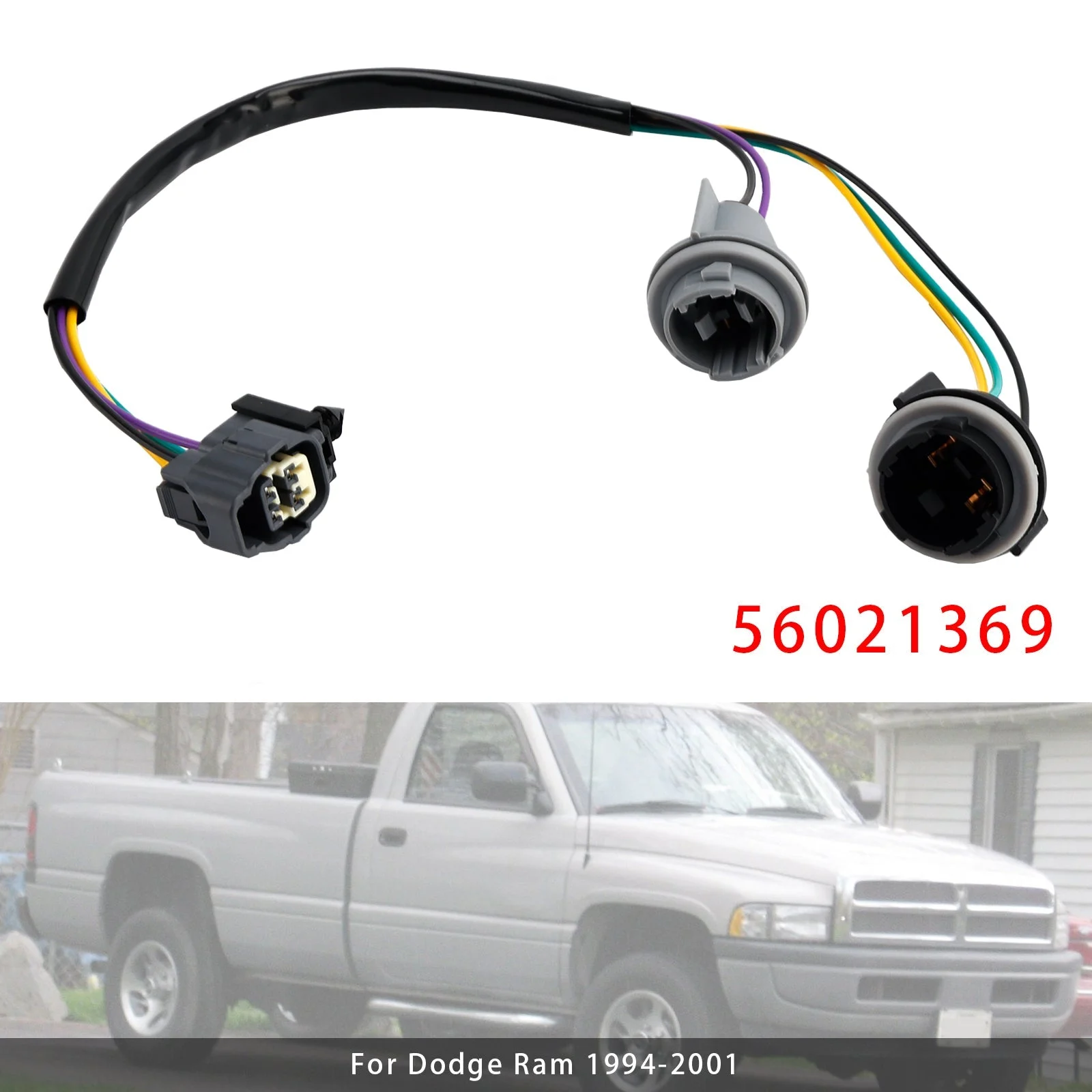 Rear Tail Light Lamp Wiring Harness 56021369 For Dodge Ram 1994-2001