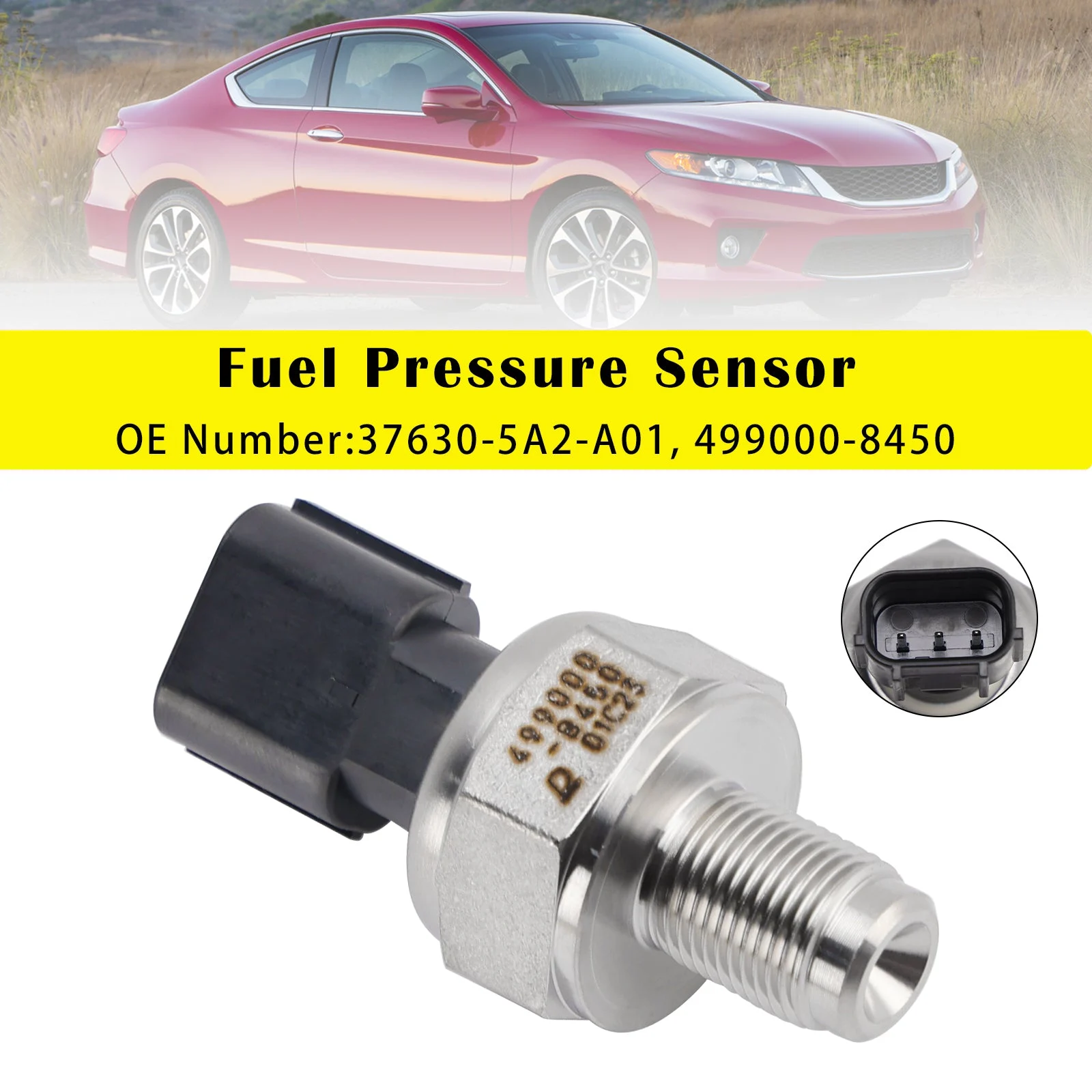 Fuel Pressure Sensor 37630-5A2-A01 for 2014-2021 Honda Accord CR-V Pilot