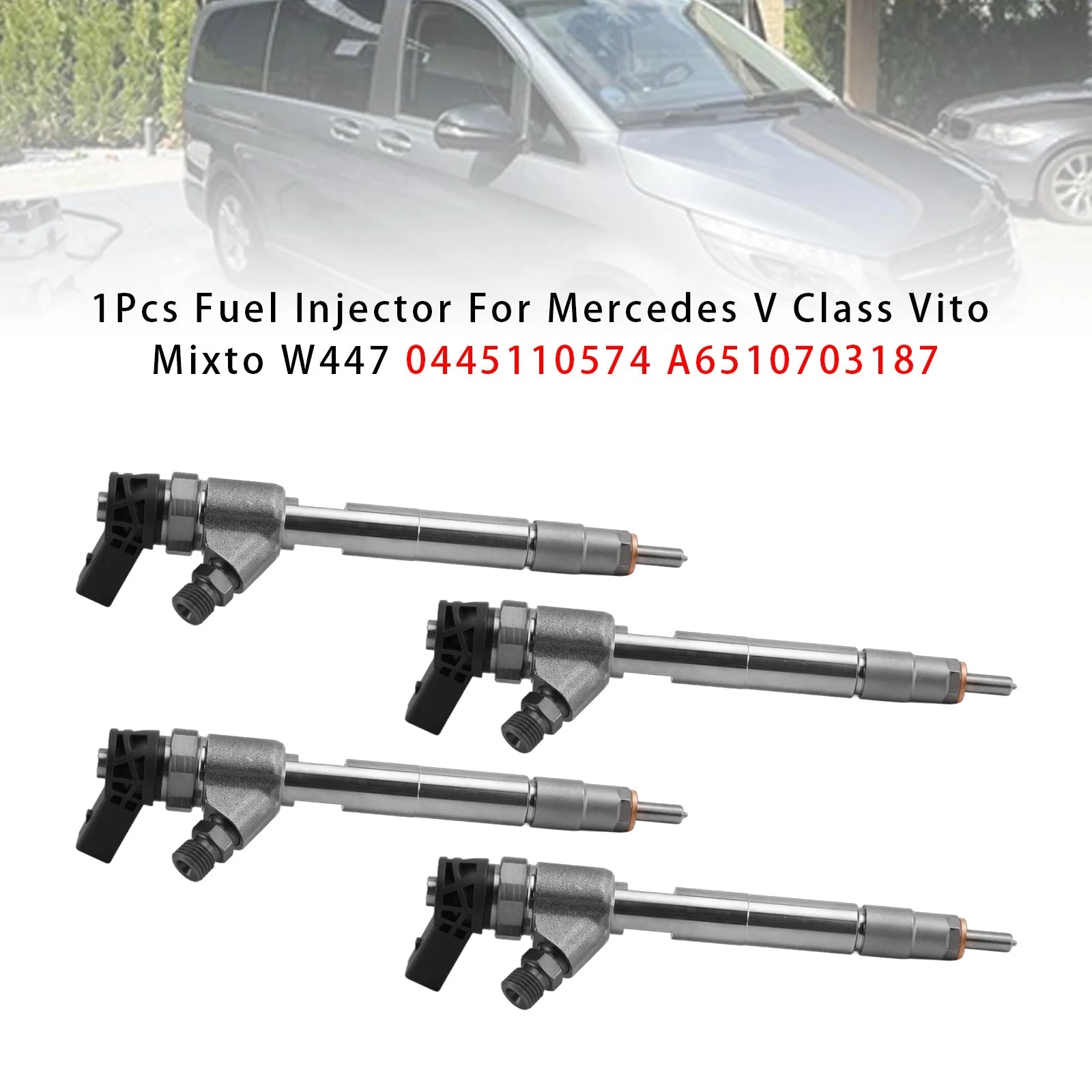 4Pcs Fuel Injector For Mercedes V Class Vito Mixto W447 0445110574 A6510703187