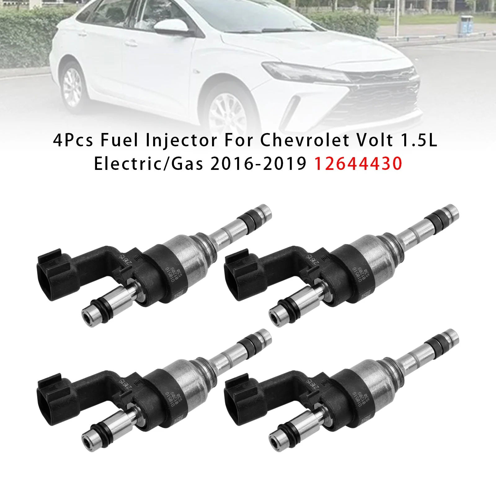 4Pcs Fuel Injector For Chevrolet Volt 1.5L Electric/Gas 2016-2019 12644430