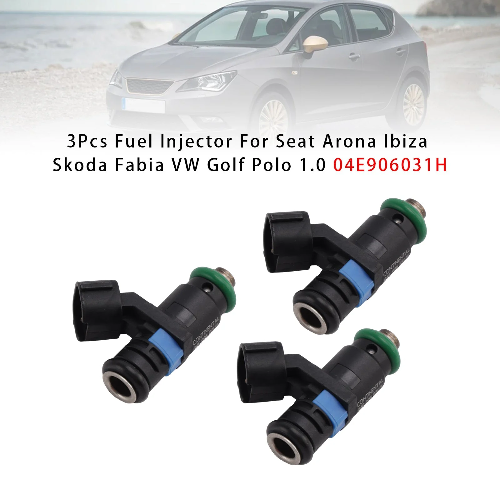 3Pcs Fuel Injector For Seat Arona Ibiza Skoda Fabia VW Golf Polo 1.0 04E906031H