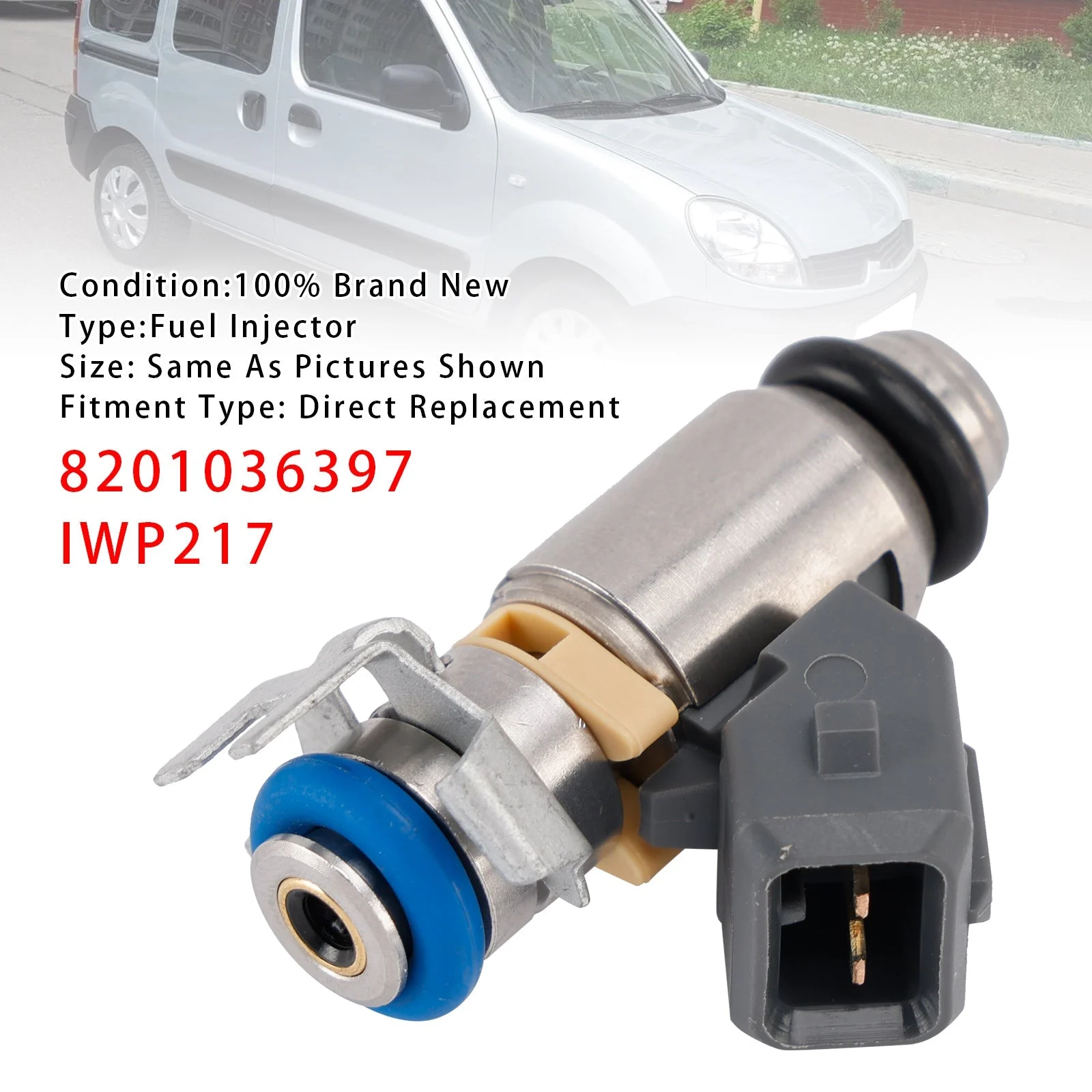 1Pcs Fuel Injector For Renault Dacia Kangoo Duster 1.6 16V 8201036397 IWP217