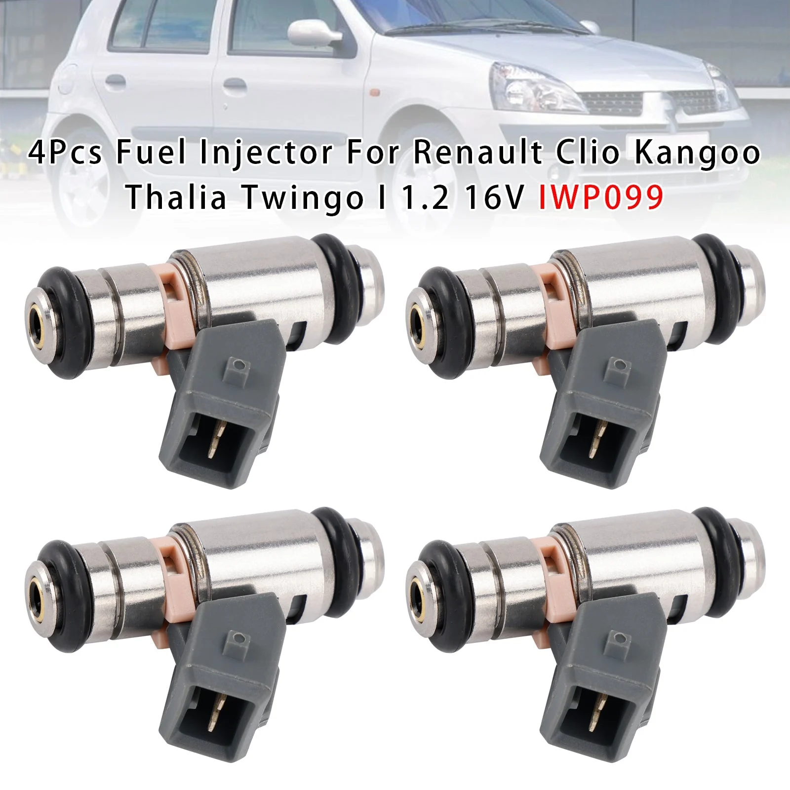 4Pcs Fuel Injector For Renault Clio Kangoo Thalia Twingo I 1.2 16V IWP099