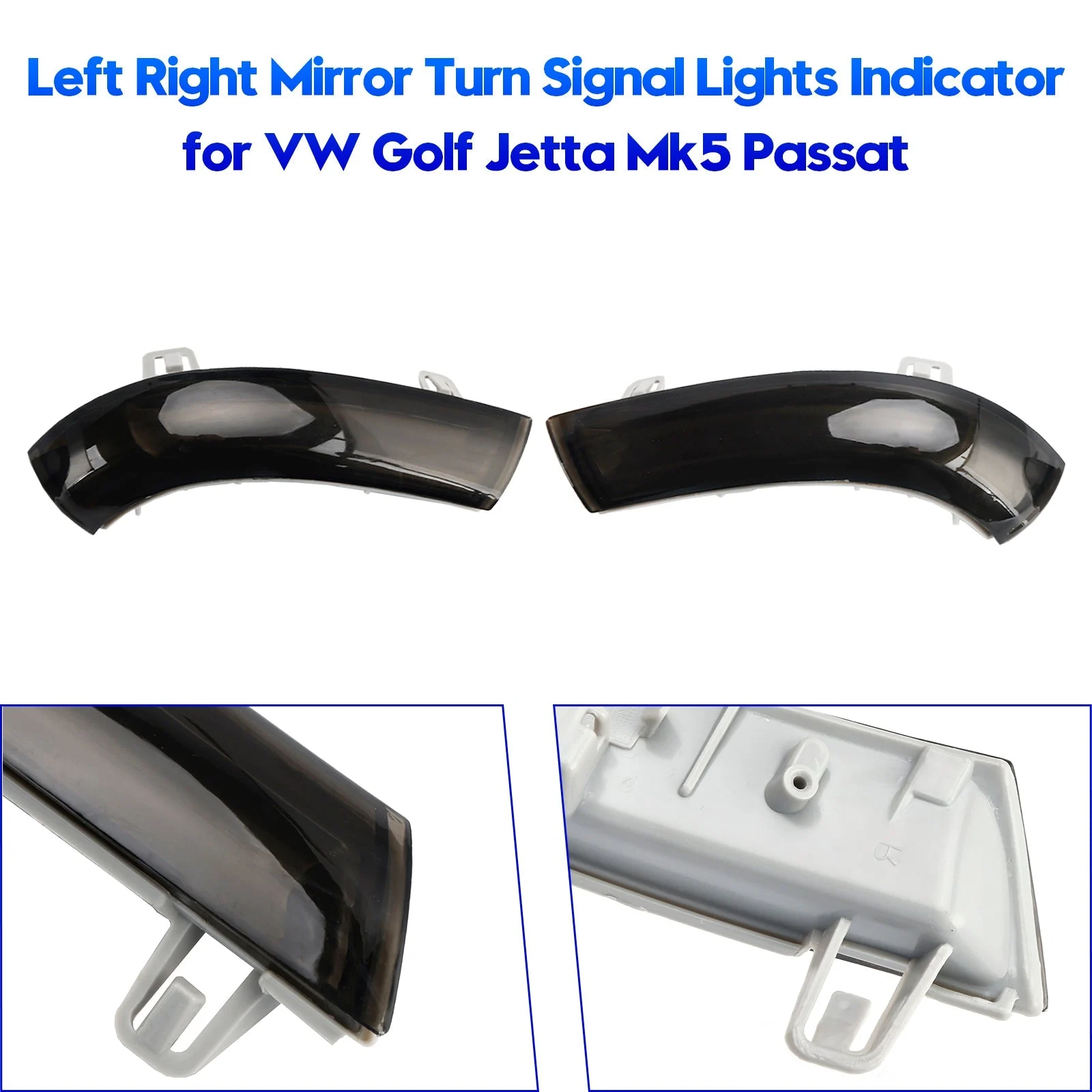 Left Right Mirror Turn Signal Lights Indicator for VW Golf Jetta Mk5 Passat