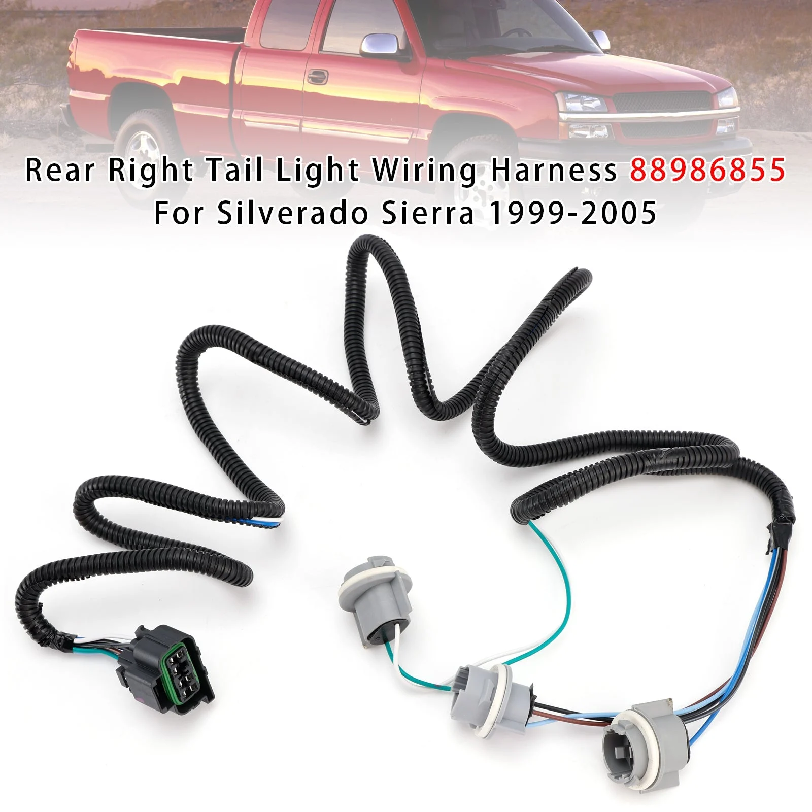 Rear Right Tail Light Wiring Harness 88986855 For Silverado Sierra 1999-2005