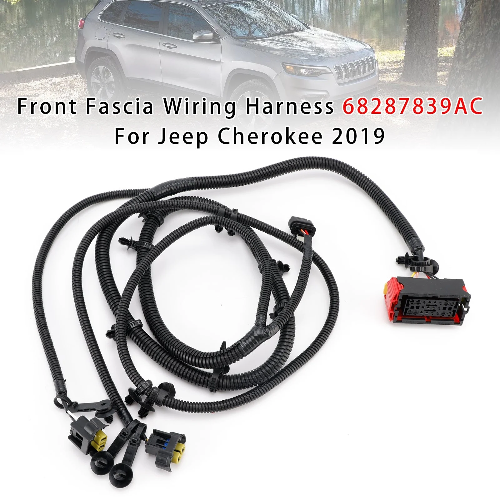 Front Fascia Wiring Harness 68287839AC For Jeep Cherokee 2019