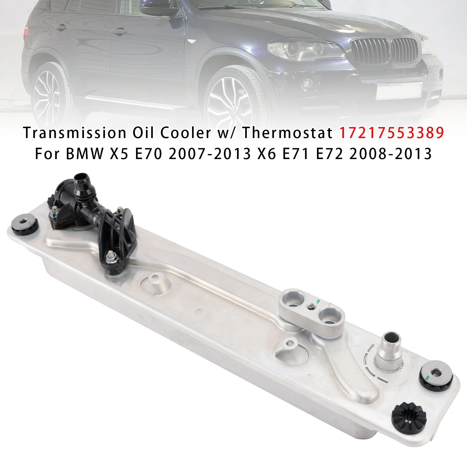 Transmission Oil Cooler w/ Thermostat For BMW X5 E70 07-13 X6 E71 E72 08-13
