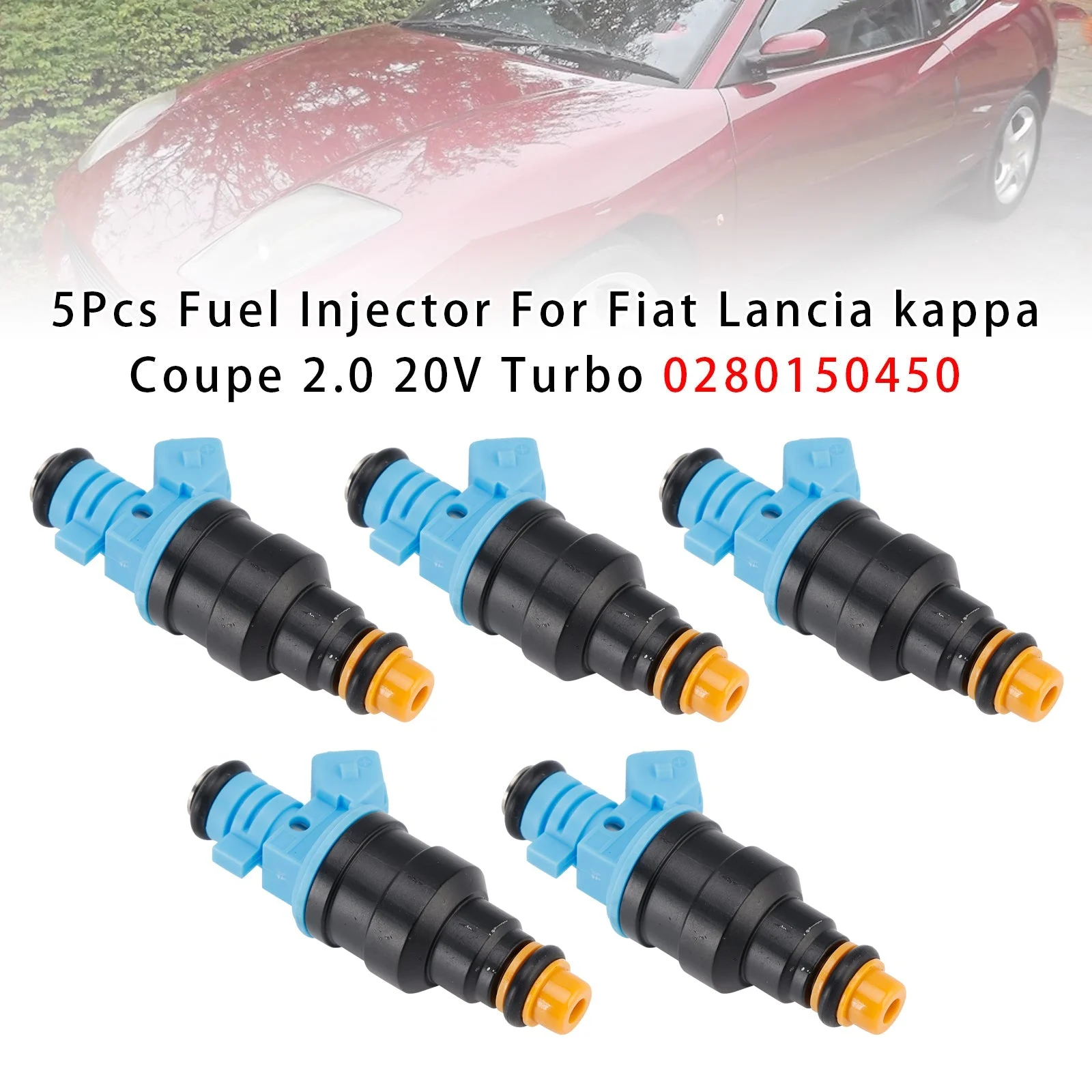 5Pcs Fuel Injector For Fiat Lancia kappa Coupe 2.0 20V Turbo 0280150450