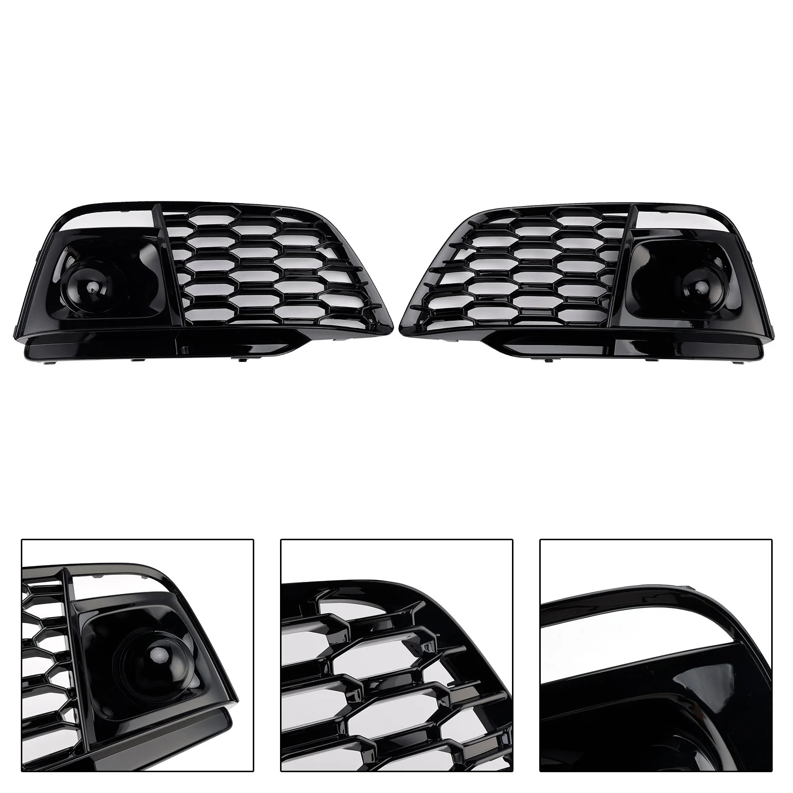 Fog Light Grille Cover 80A807679L Fit Audi Q5 SQ5 2018-2022 Pre-Facelift W/ACC