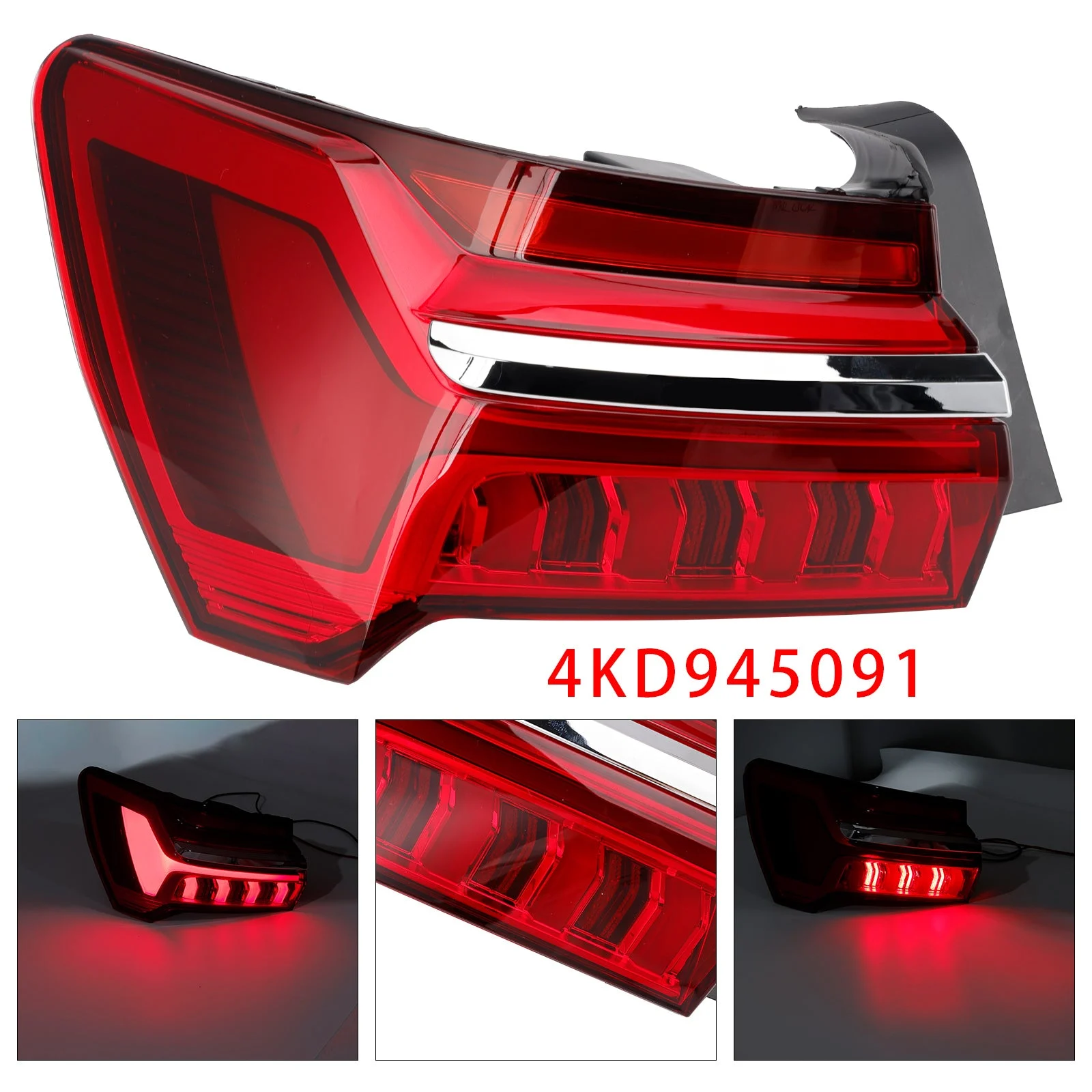 Left LED Outer Tail Light Assembly 4KD945091 For Audi A6 C8 2019-2023