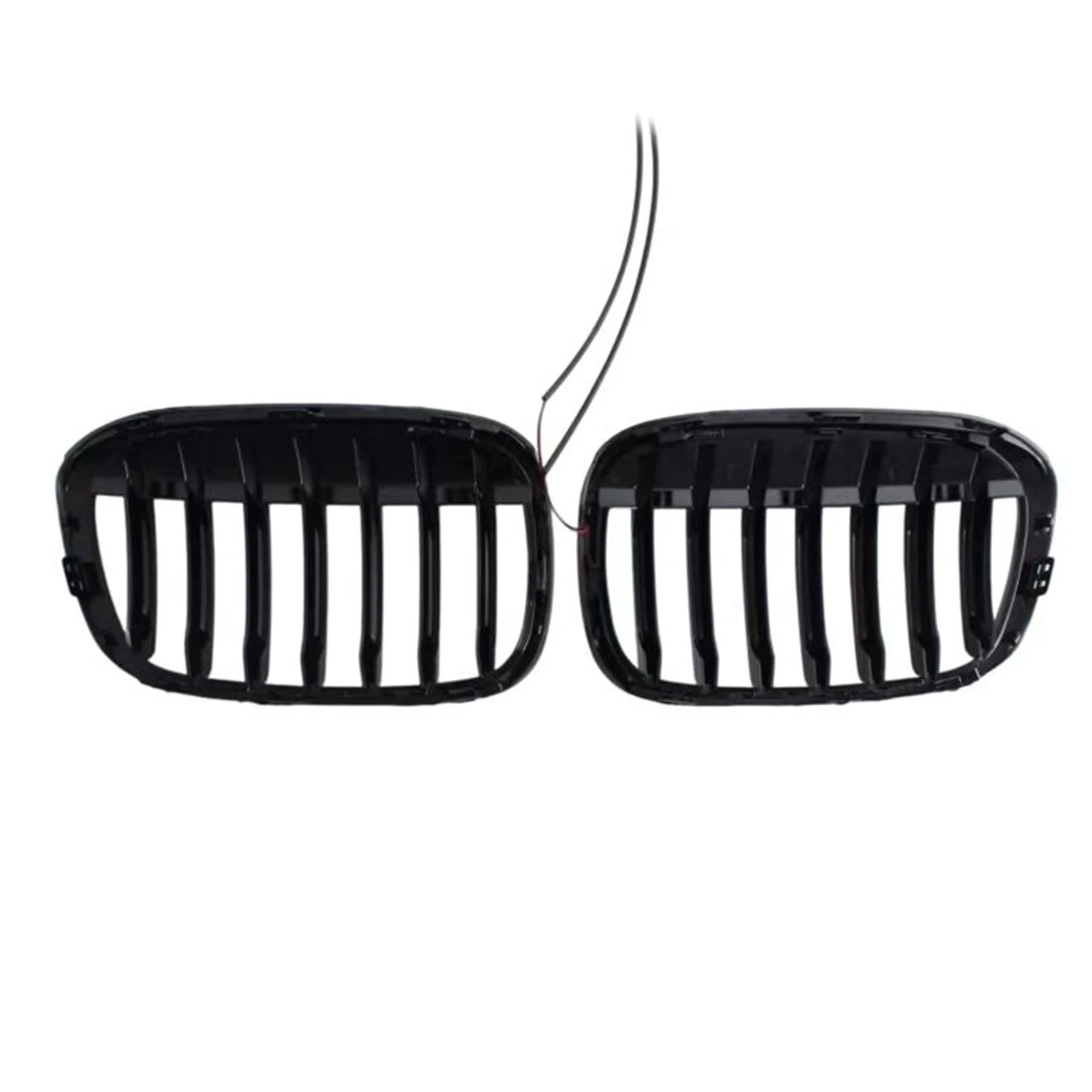 2PCS Gloss Black Front Kidney Grill Grille Fit BMW X1 F48 F49 2016-2019