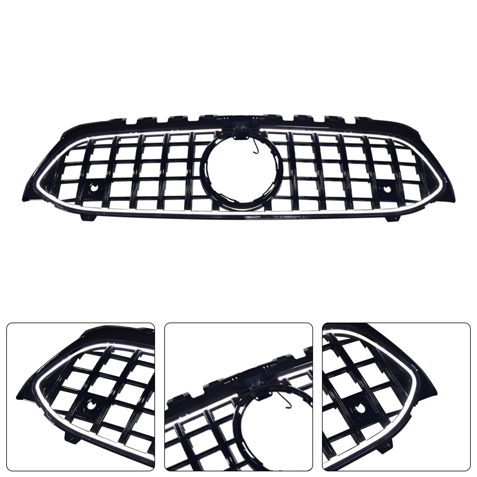 GT Style Front Bumper Grille Grill Fit Mercedes Benz A-Class W177 2019-2023