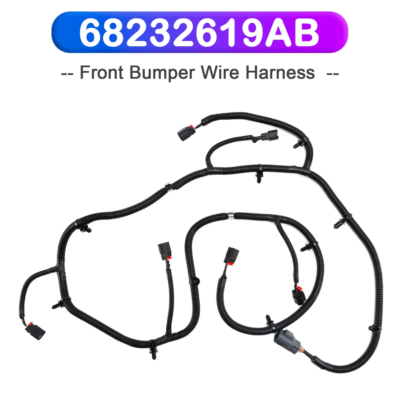 Front Bumper Wire Harness with Park Sensors for Ram 1500 2014-2024 68232619AB