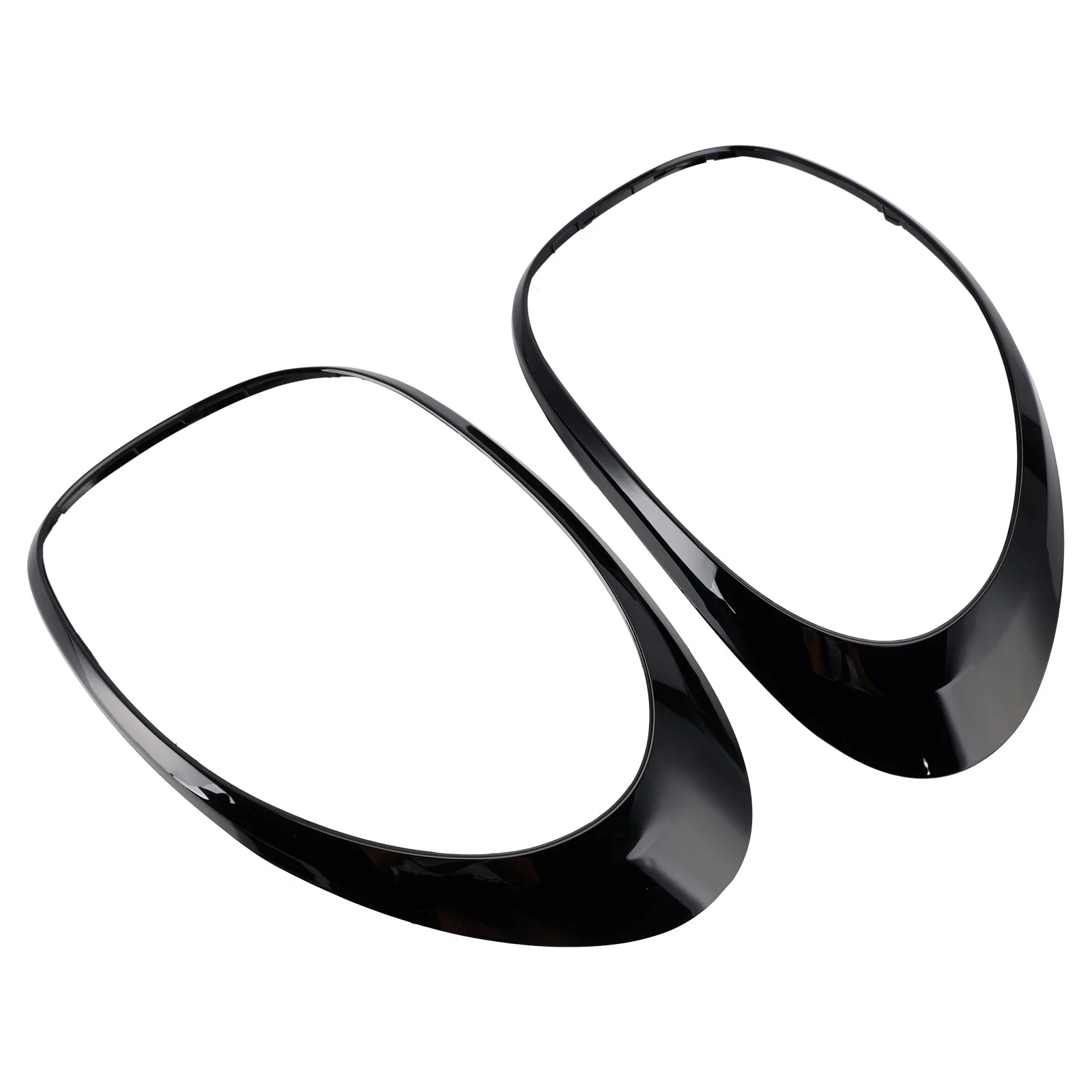 Left+Right Rear Taillight Lamp Trim Ring For Fiat 500L 2014-2020 Black
