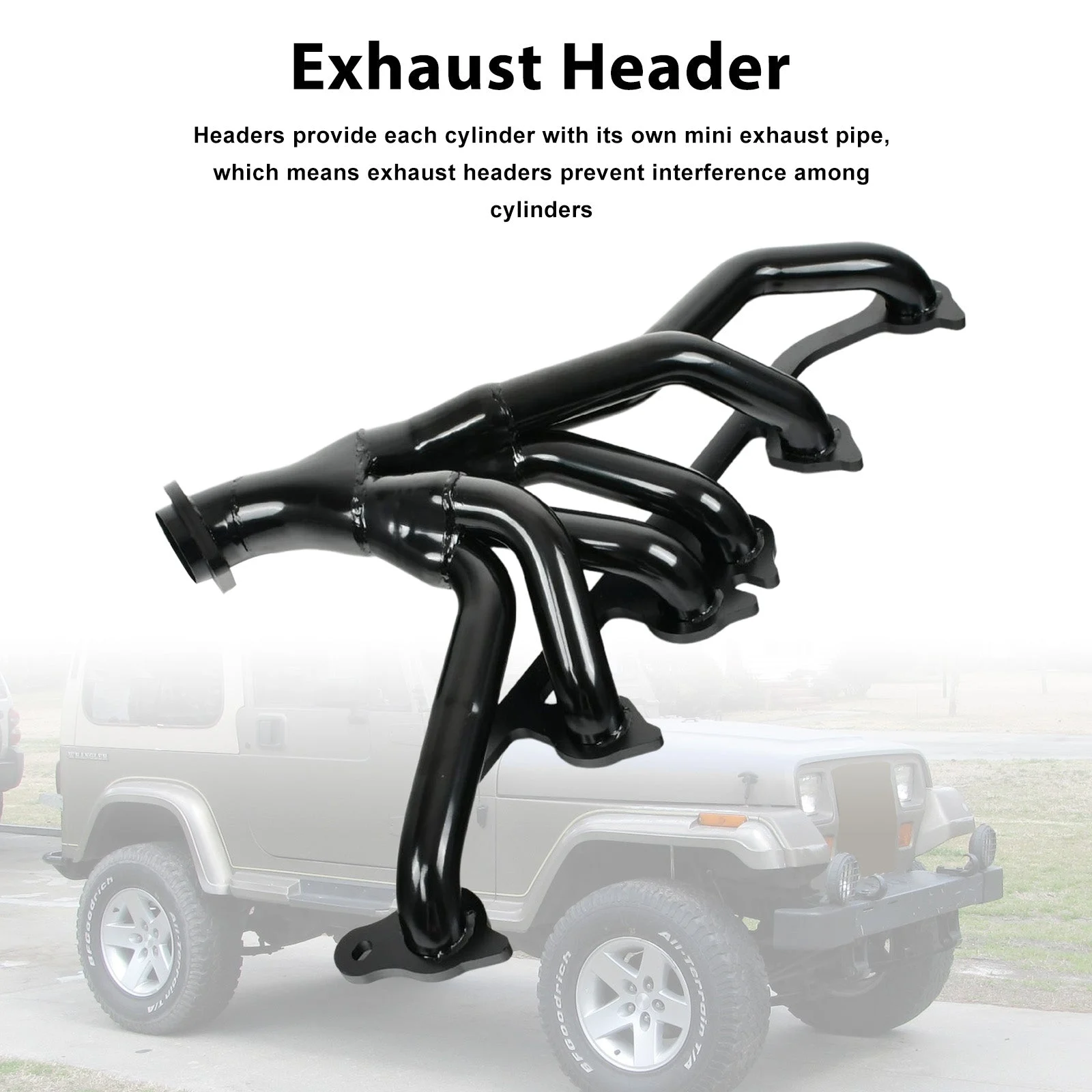 Exhaust Manifold Header Fit Jeep Wrangler Cherokee 1991-1999