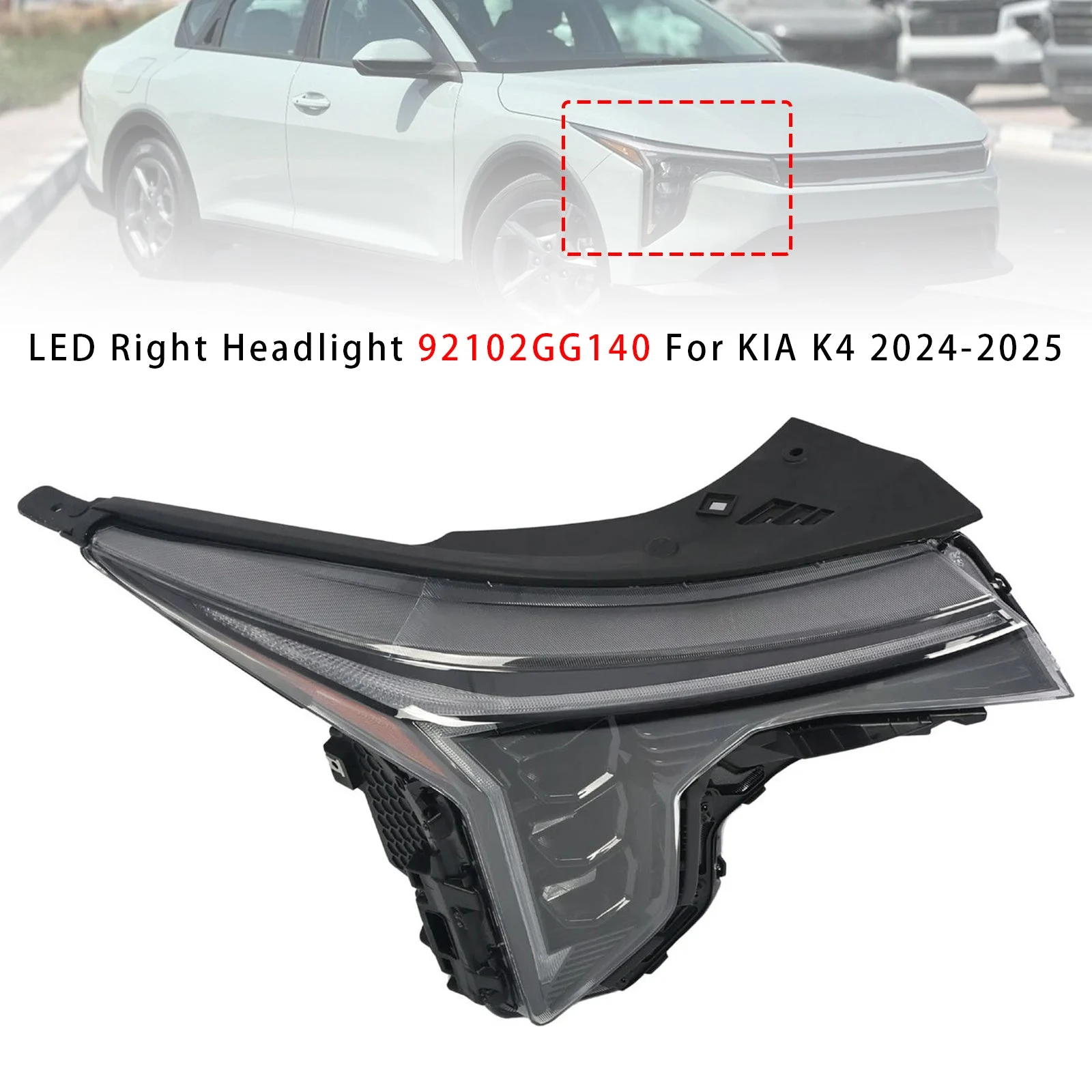 LED Right Headlight 92102GG140 For KIA K4 2024-2025