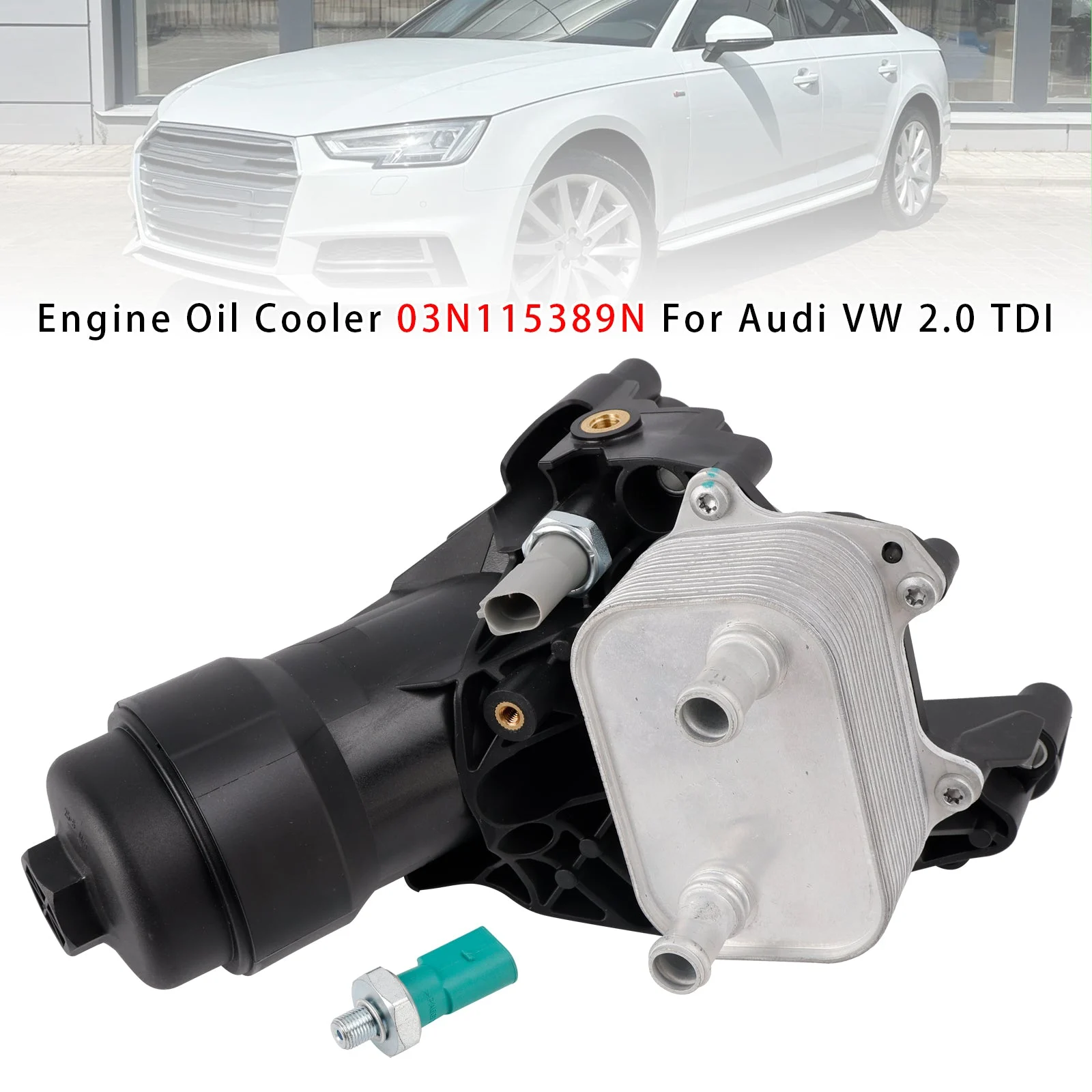 Engine Oil Cooler 03N115389N For Audi VW 2.0 TDI