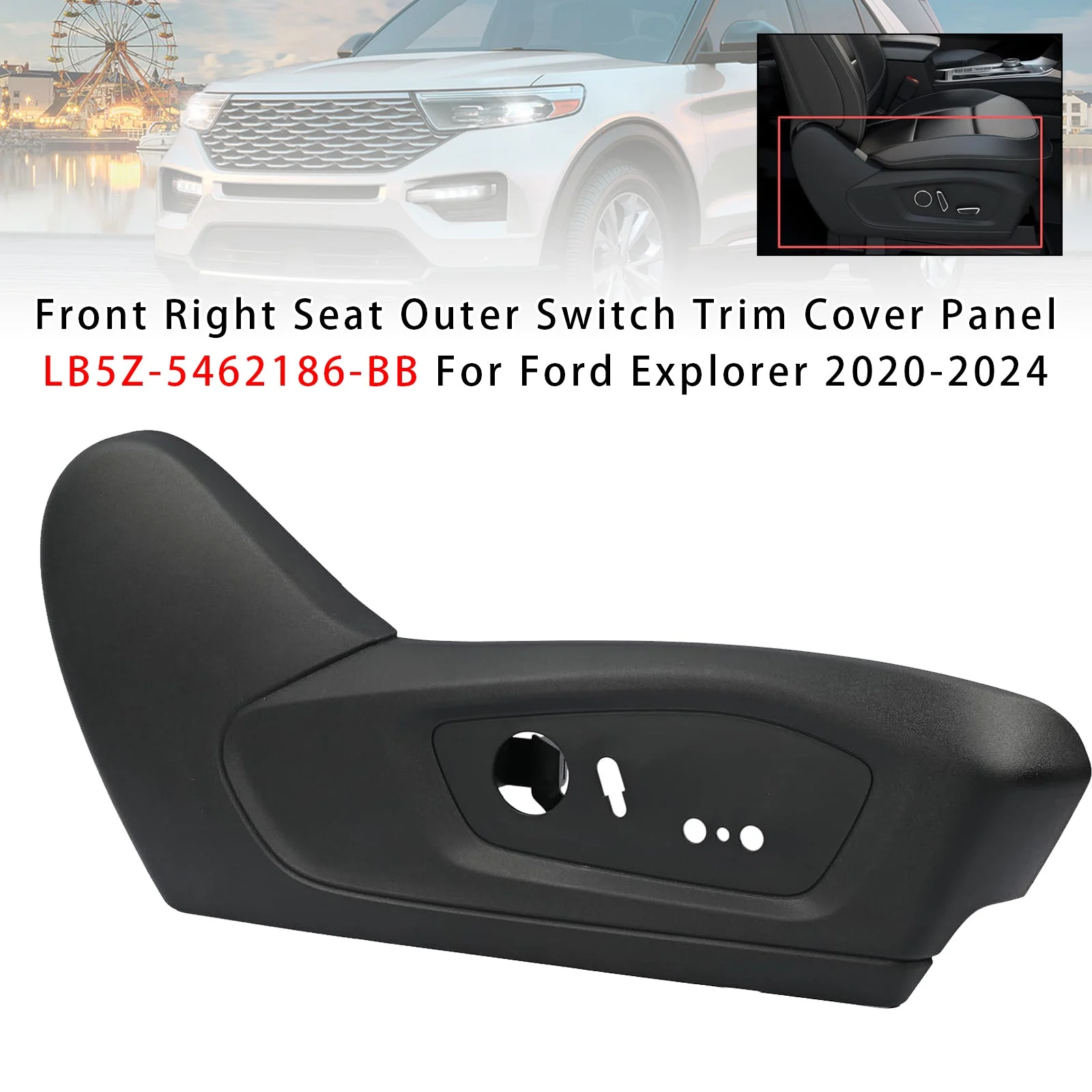 Front Right Seat Outer Switch Trim Cover Panel For Ford Explorer 2020-2024