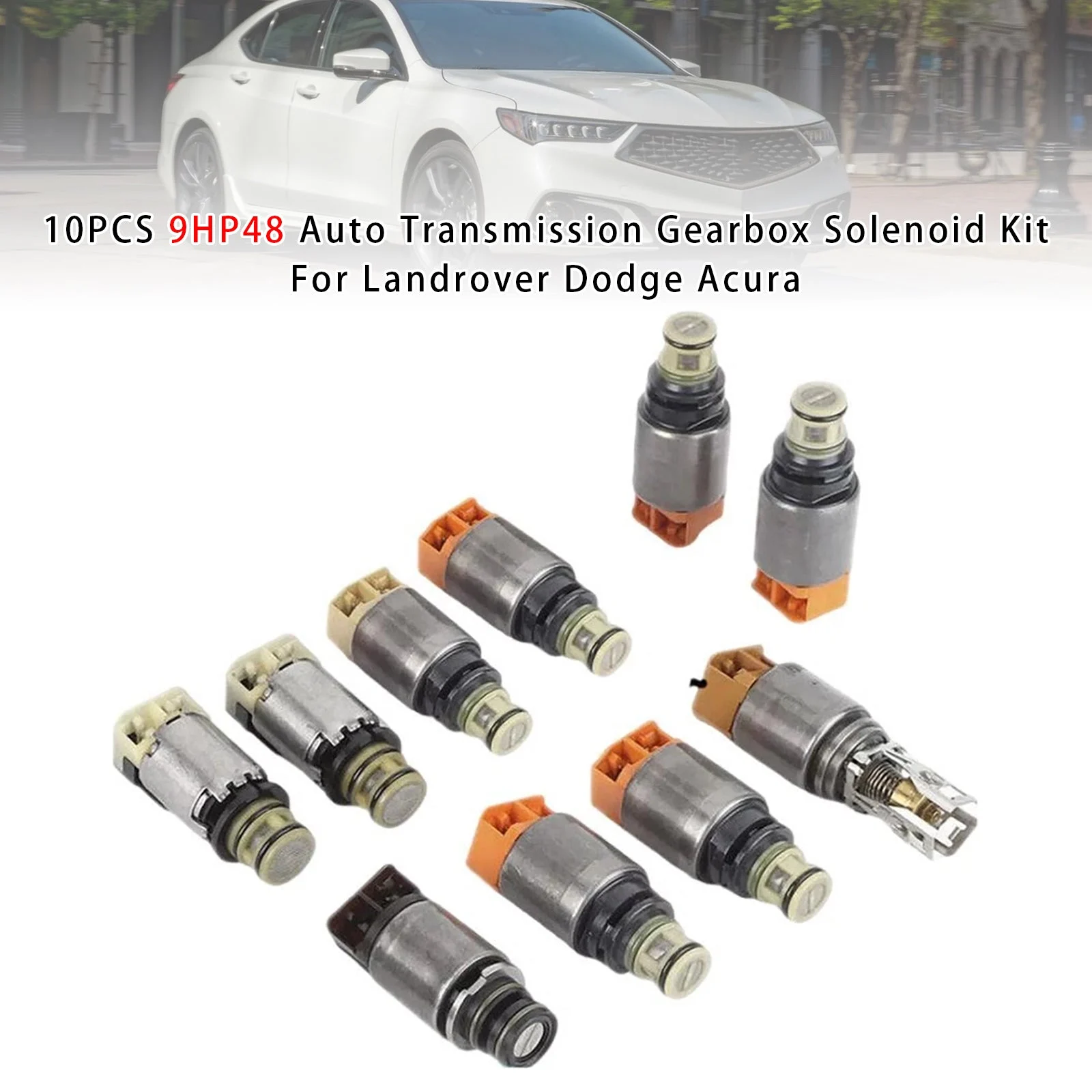 10PCS 9HP48 Auto Transmission Gearbox Solenoid Kit For Landrover Dodge Acura