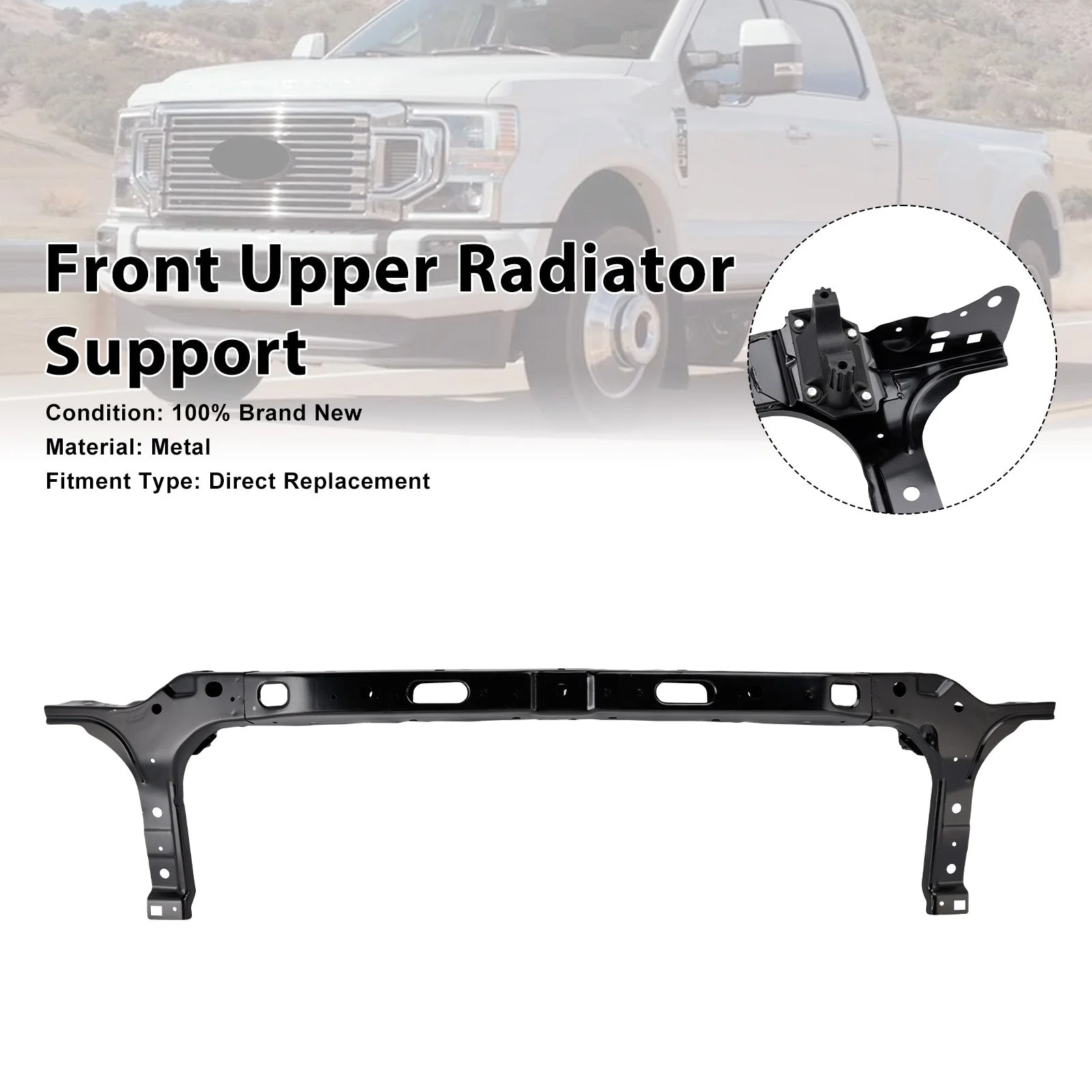 Front Upper Radiator Support Bar LC3Z-16138-A Fit Ford F250 F350 2020-2022