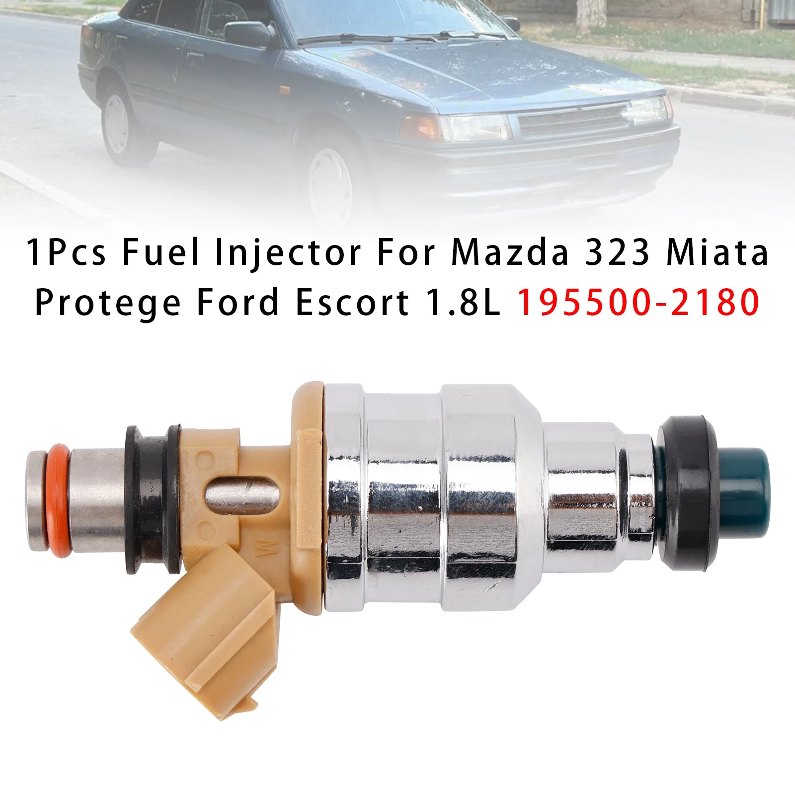 1Pcs Fuel Injector For Mazda 323 Miata Protege Ford Escort 1.8L 195500-2180