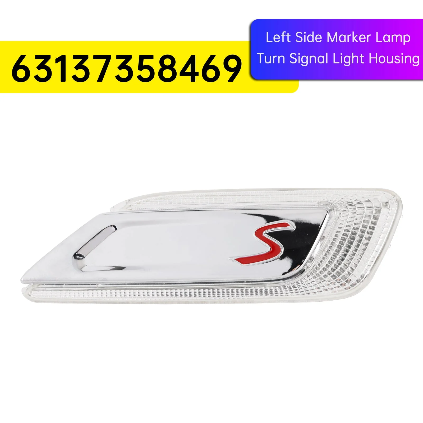 Left Side Marker Lamp Turn Signal Light Housing for MINI F54 Cooper S 2015-2023
