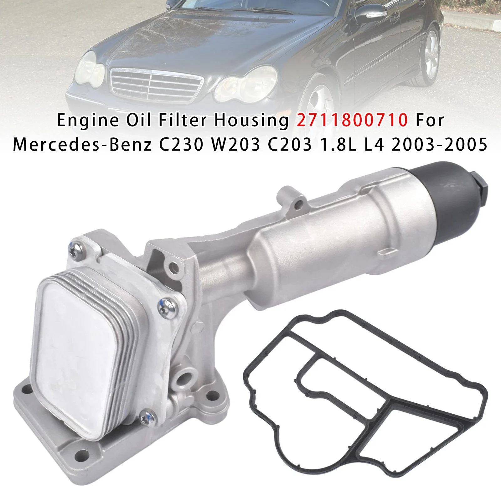 Engine Oil Filter Housing For Mercedes-Benz C230 W203 C203 1.8L L4 2003-2005