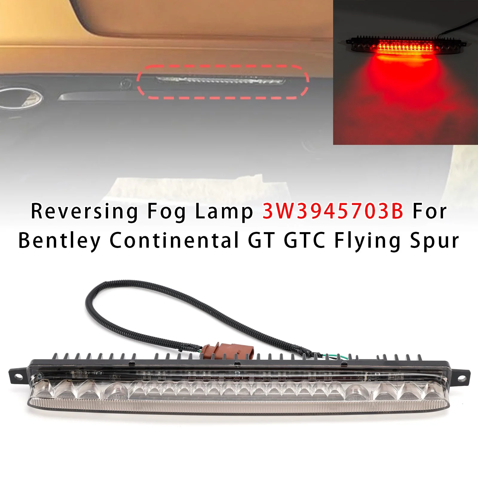 Reversing Fog Lamp 3W3945703B For Bentley Continental GT GTC Flying Spur