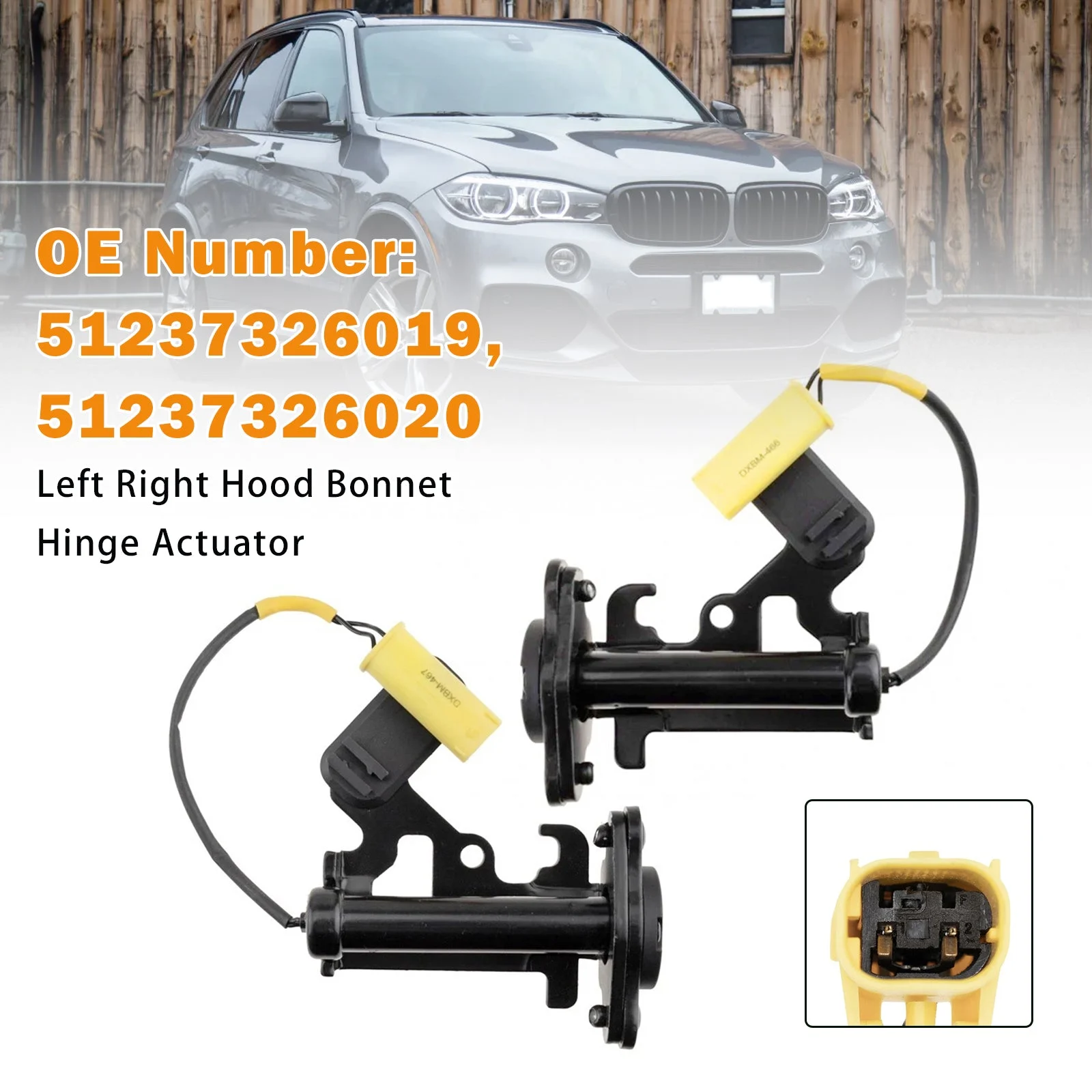 Hood Bonnet Hinge Actuator L&R 51237326019 51237326020 Fit For BMW X5 F15 X6 F16