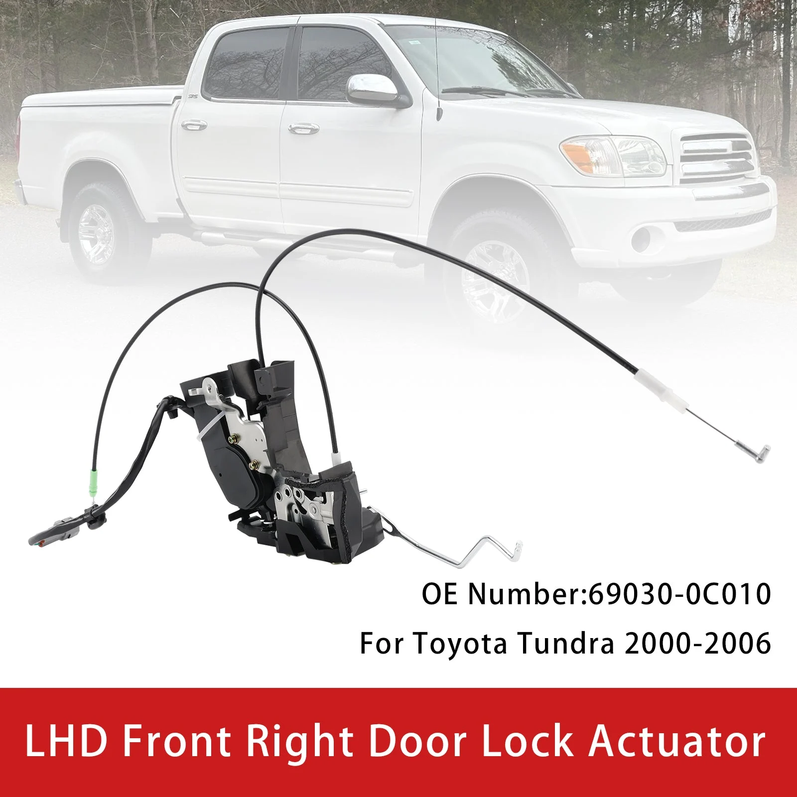 Front Right Door Lock Actuator Assembly 69030-0C010 For Toyota Tundra 2000-2006