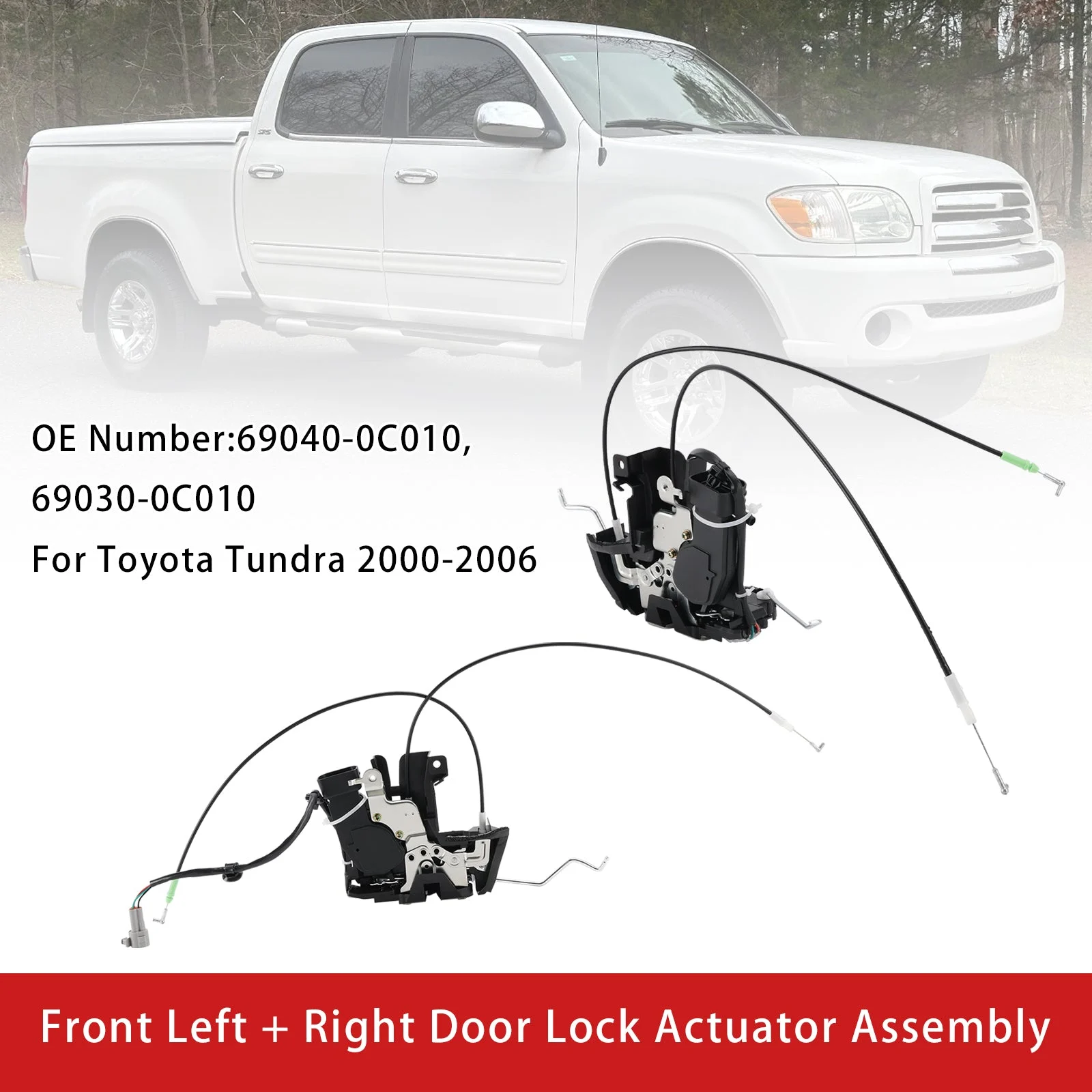 Front Left Right Door Lock Actuator 69040-0C010 69030-0C010 For Toyota Tundra 2000-2006