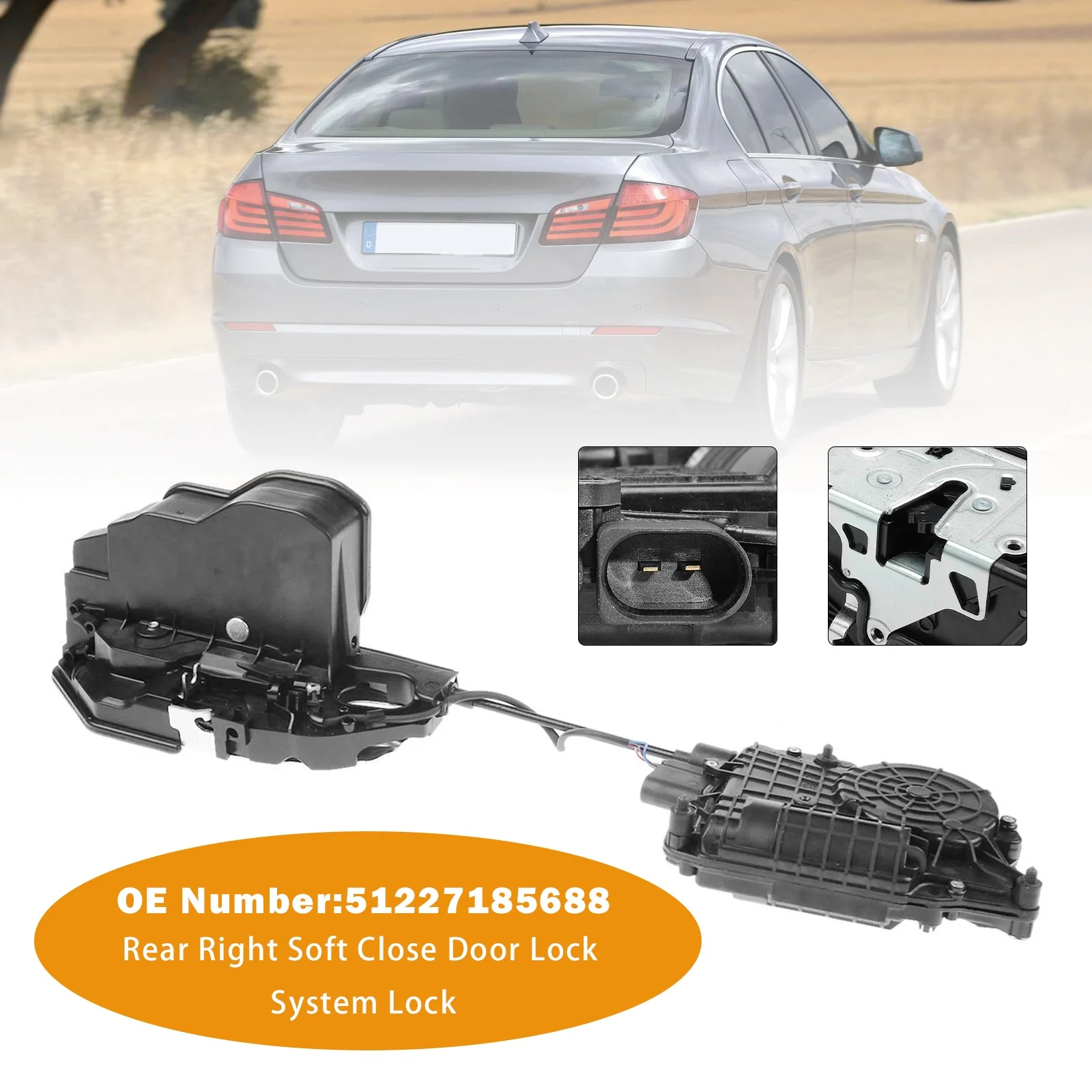 Rear Right Soft Close Door Lock 51227185688 For BMW 5 F10 F11 7 Series F01 F02