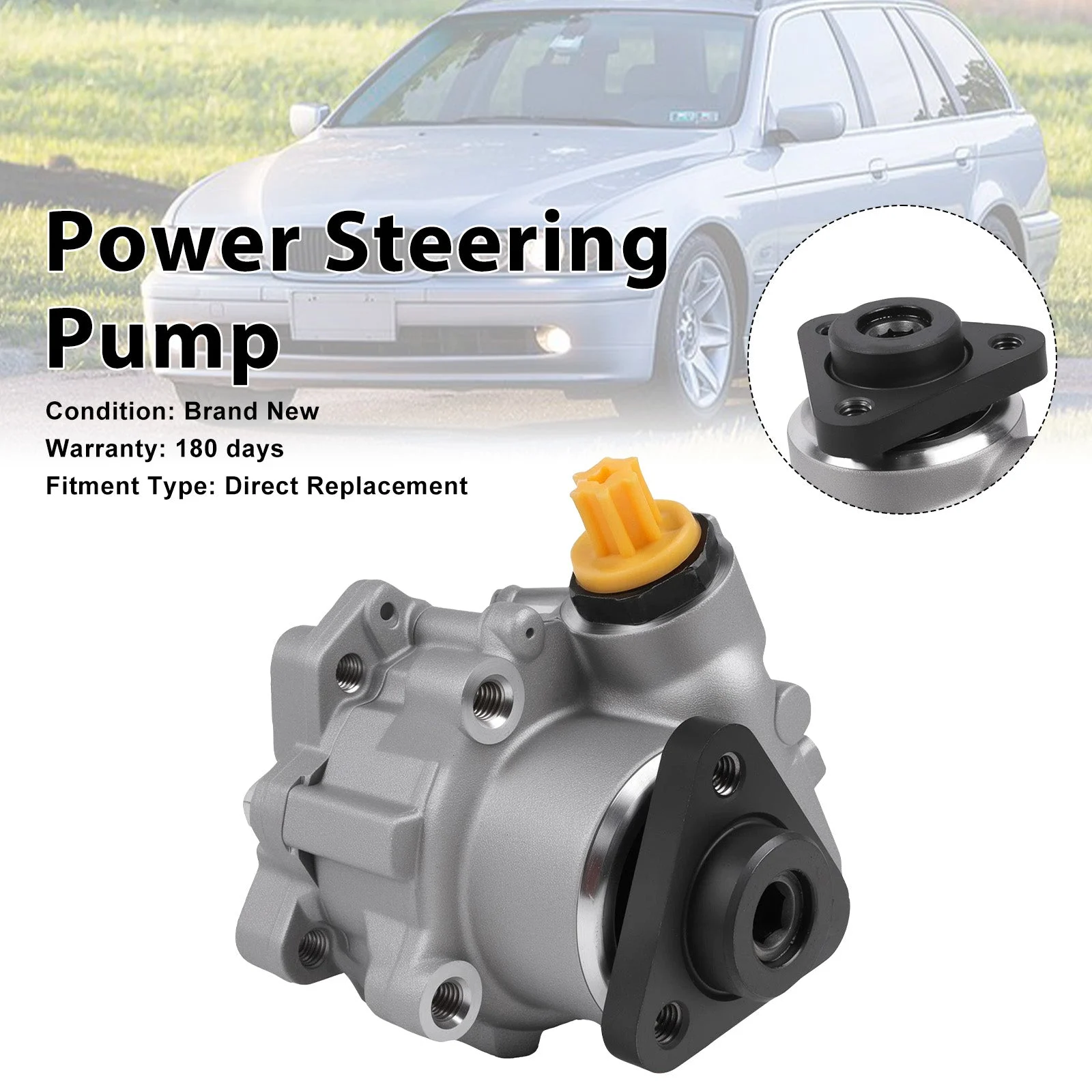 Power Steering Pump 32411092742 Fit BMW E39 520i 523i 525i 530i 1996-2004