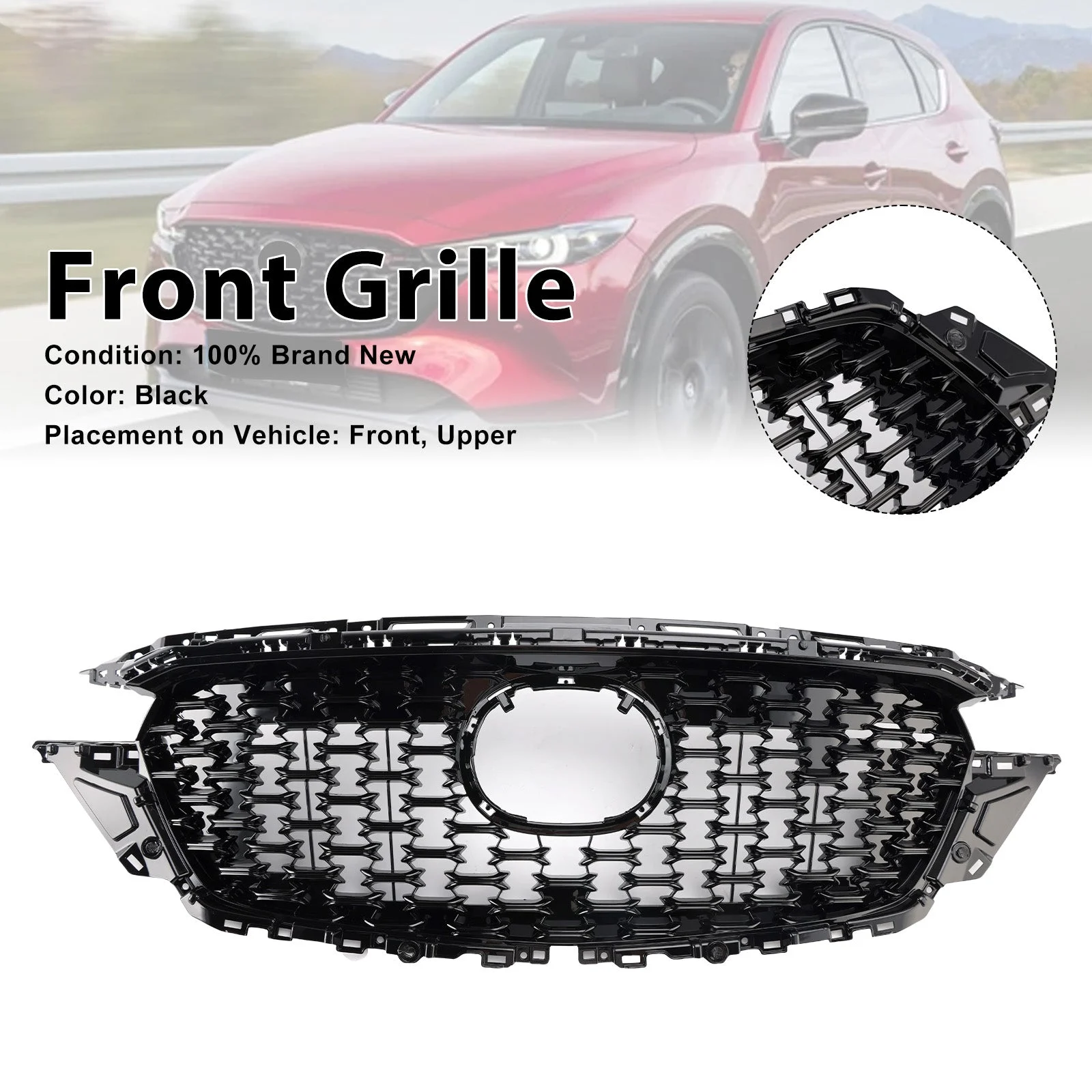 Front Bumper Grill Grille KSD5-50719 Fit Mazda CX-5 2022-2025