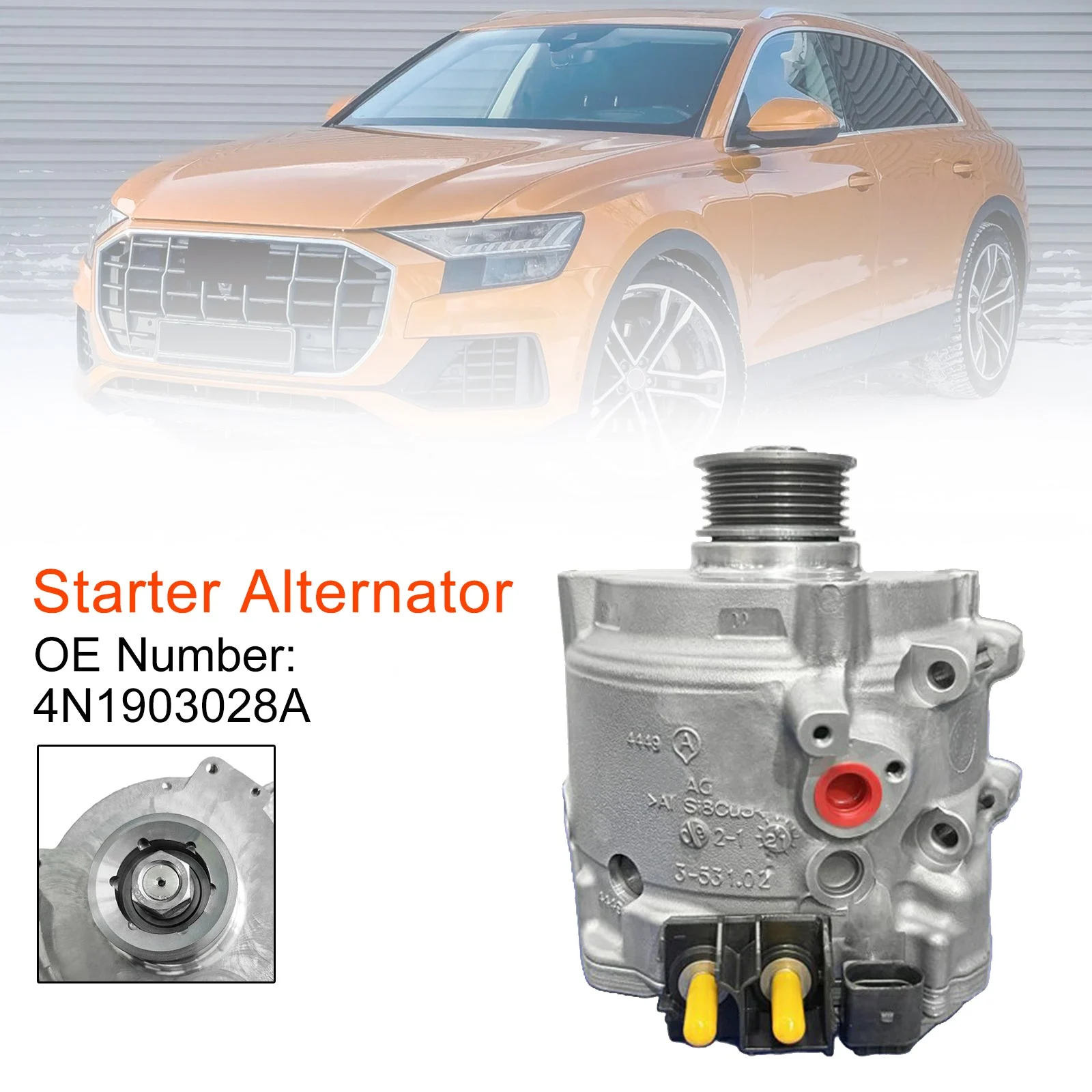 Gas Starter Alternator 4N1903028A 48V For Audi A6 S6 A7 S7 A8 Q7 SQ7 2017-2025