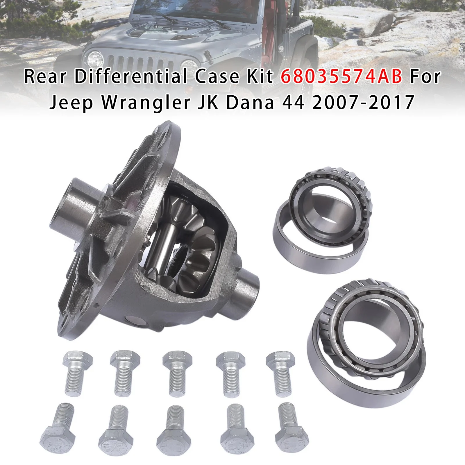 Rear Differential Case Kit 68035574AB For Jeep Wrangler JK Dana 44 2007-2017