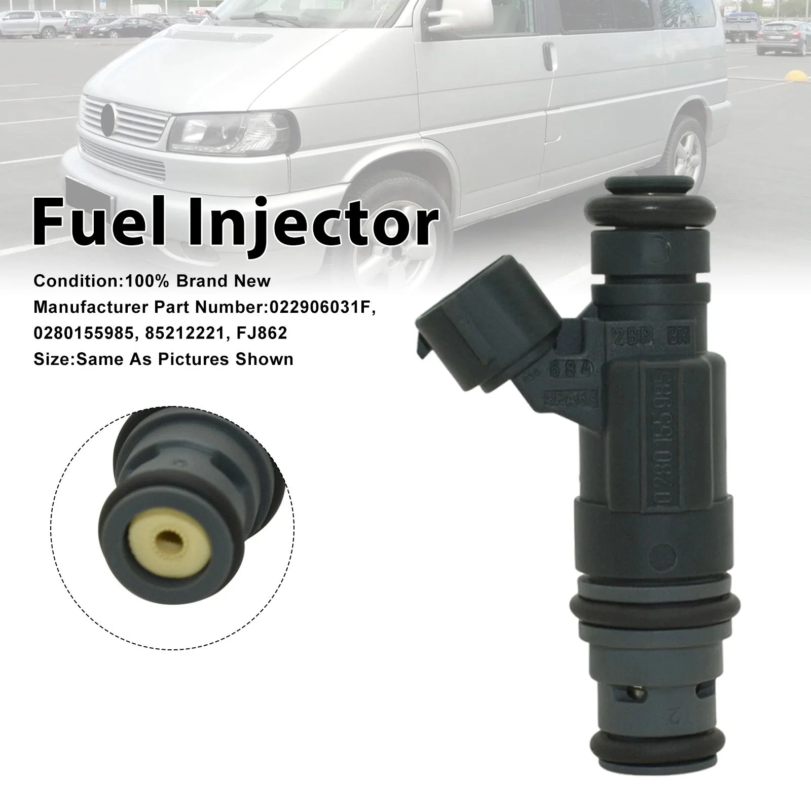 1Pcs Fuel Injector For Volkswagen Jetta 02-04 EuroVan 01-03 0280155985