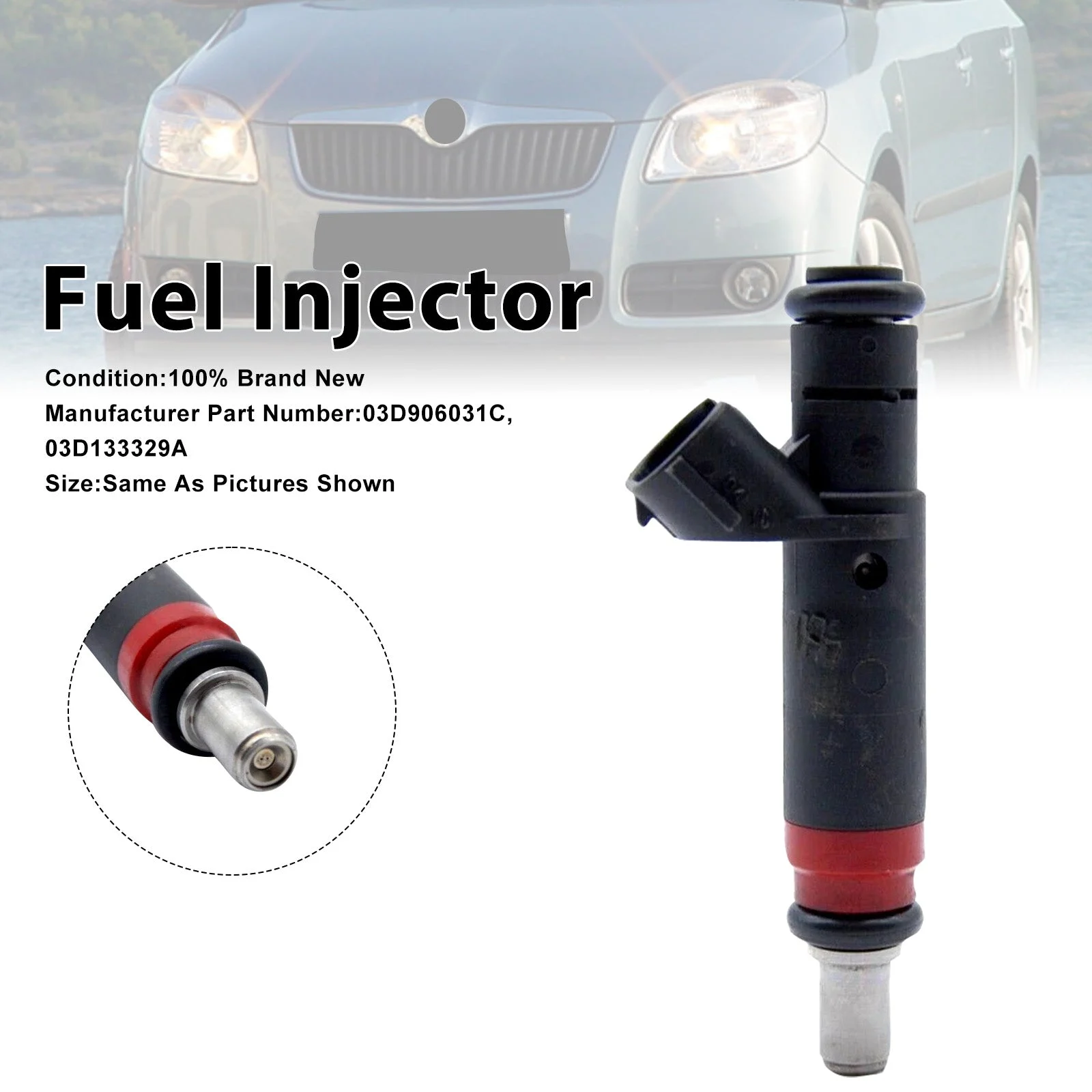 1Pcs Fuel Injector For VW Polo 01-08 For Skoda Fabia 01-07 03D906031C