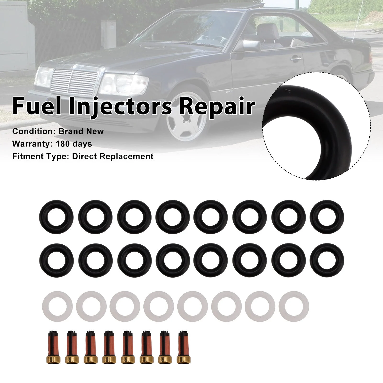 Fuel Injector Seal O-Ring 0280156304 0280155744 Fit Mercedes Benz M113 V8