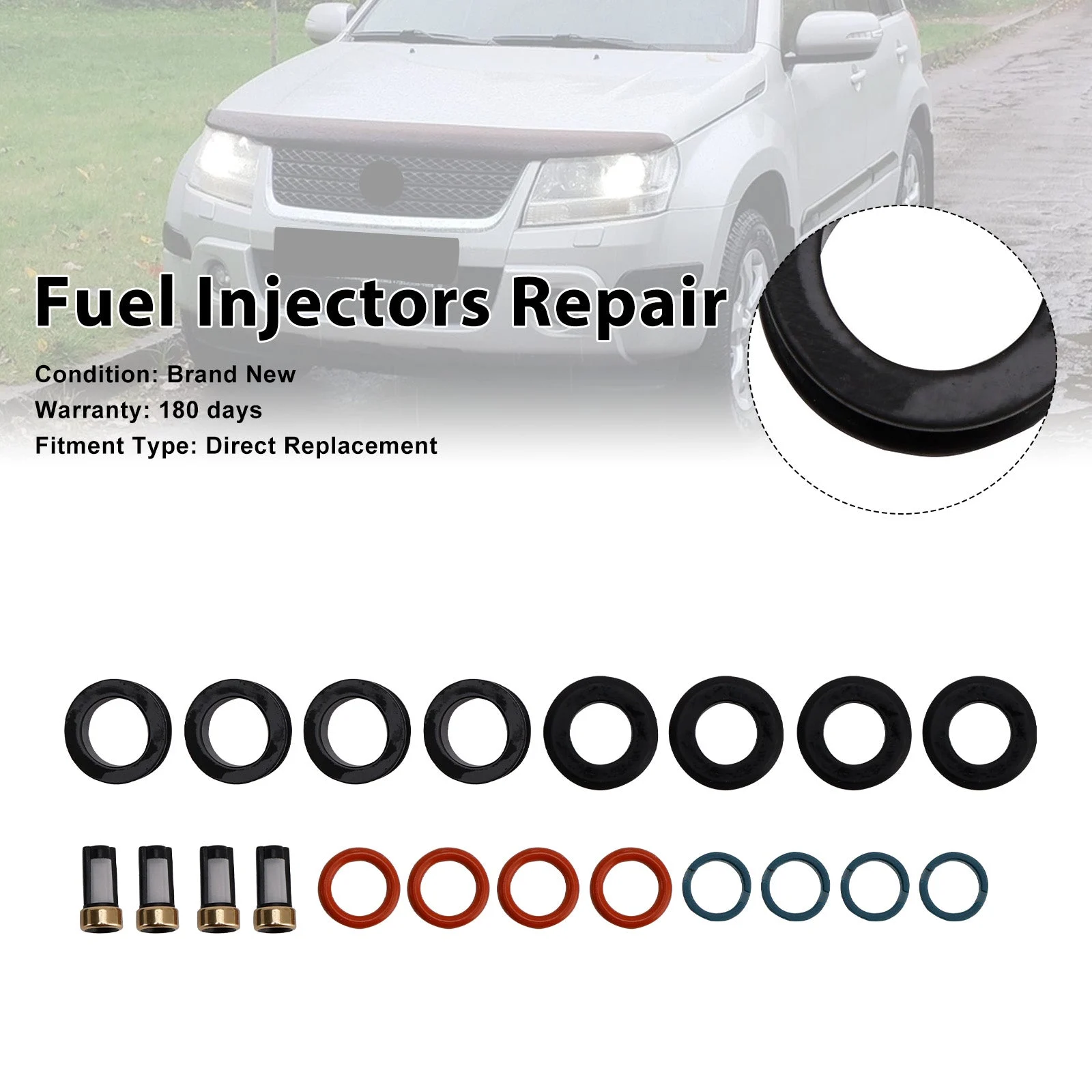 Fuel Injector Seal O-Ring 15710-78K00 Fit Suzuki Grand Vitara 2.4L 2009-2013