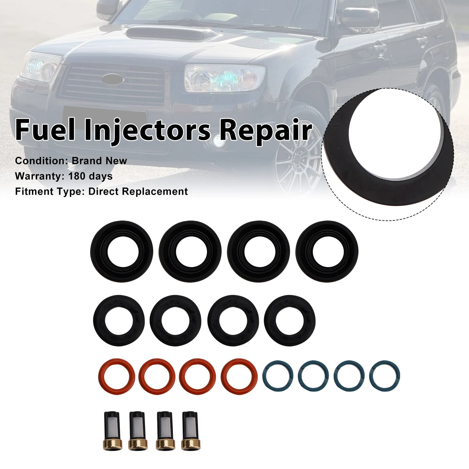 Fuel Injector Seal O-Ring 16611-AA680 Fit Subaru Forester 2.5L H4 2005-2013