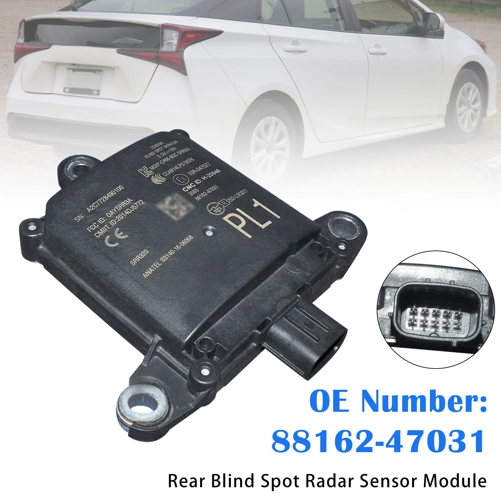 Rear Blind Spot Radar Sensor Module 88162-47031 For Toyota Prius 2019-2022