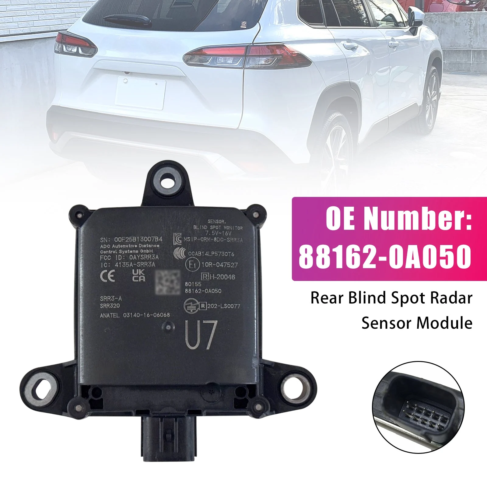 Rear Blind Spot Radar Sensor Module 88162-0A050 For Toyota Corolla Cross 2022-2025
