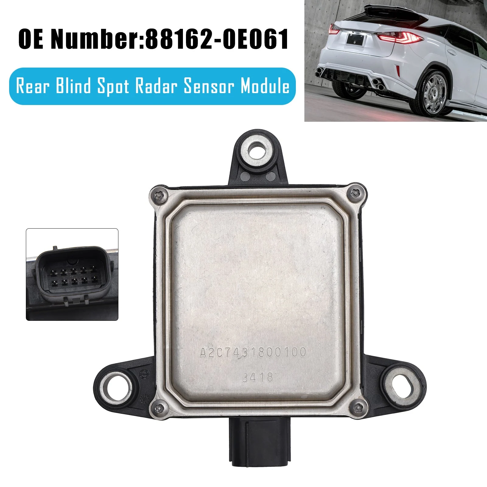 Rear Blind Spot Radar Sensor Module 88162-0E061 For Lexus RX350 RX450h 2016-2019