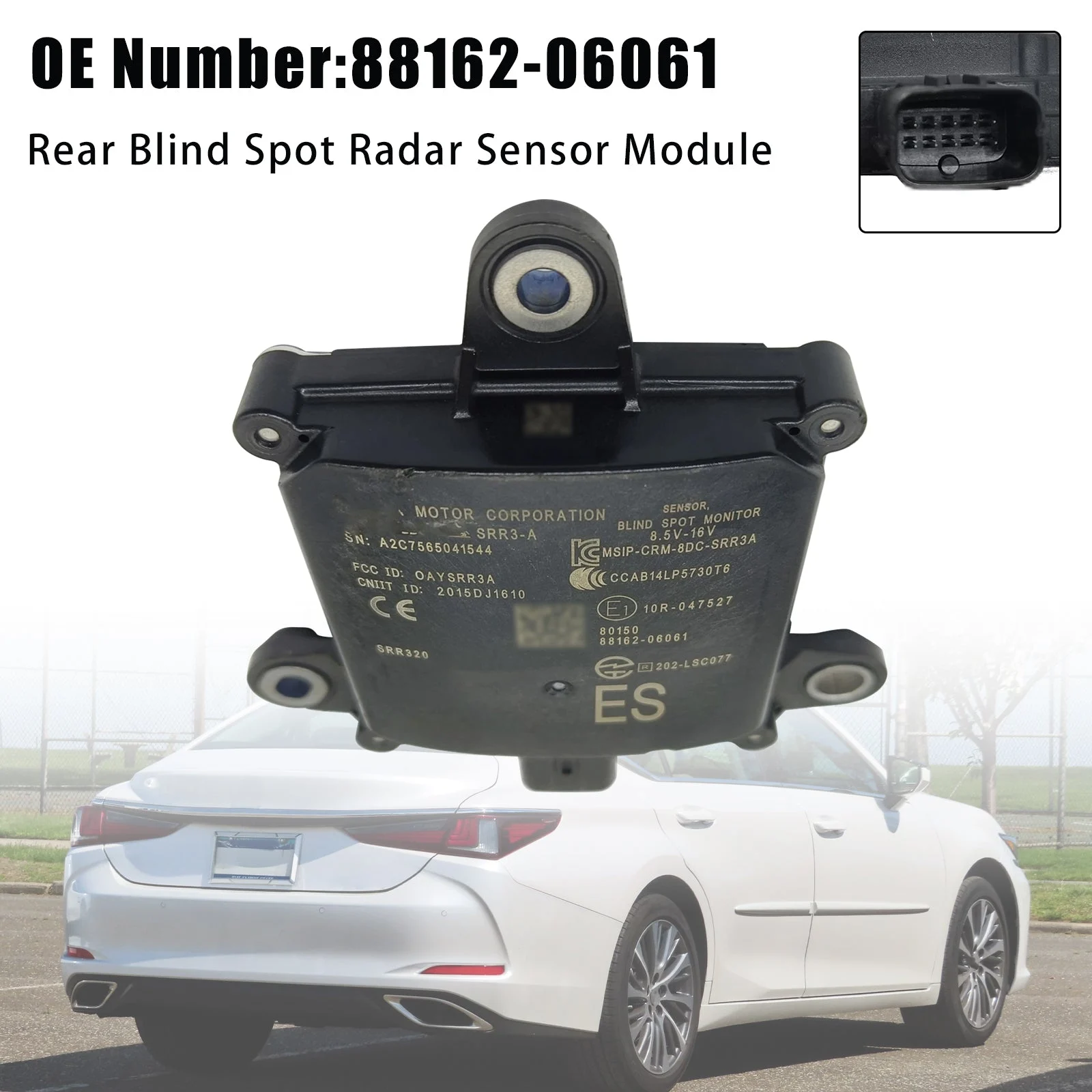 Rear Blind Spot Radar Sensor Module 88162-06061 For Lexus ES300h ES350 ES350 2019-2021