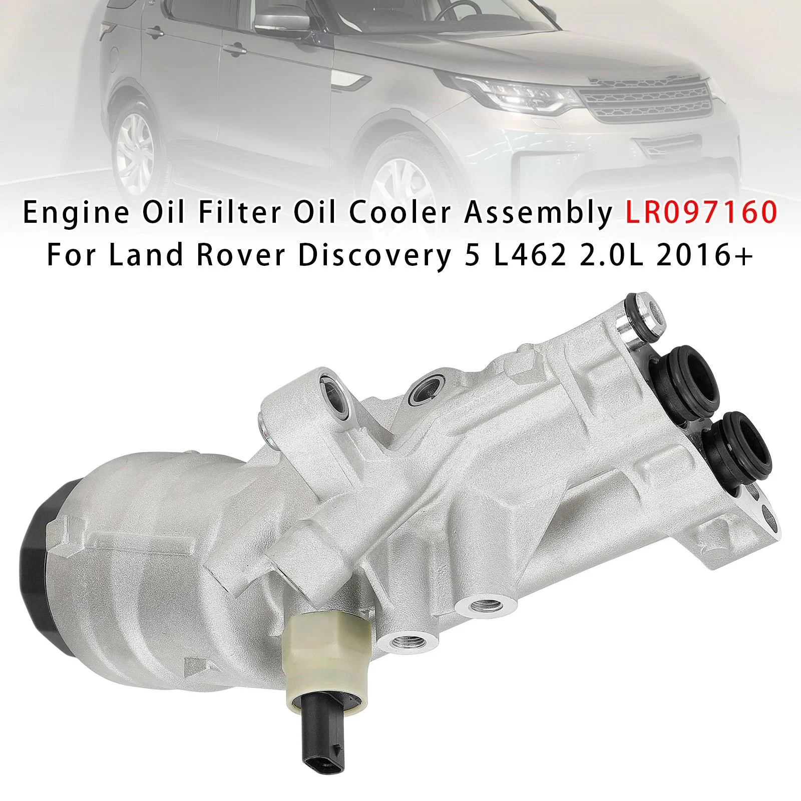Engine Oil Filter Oil Cooler LR097160 For Land Rover Discovery 5 L462 2.0L 2016+