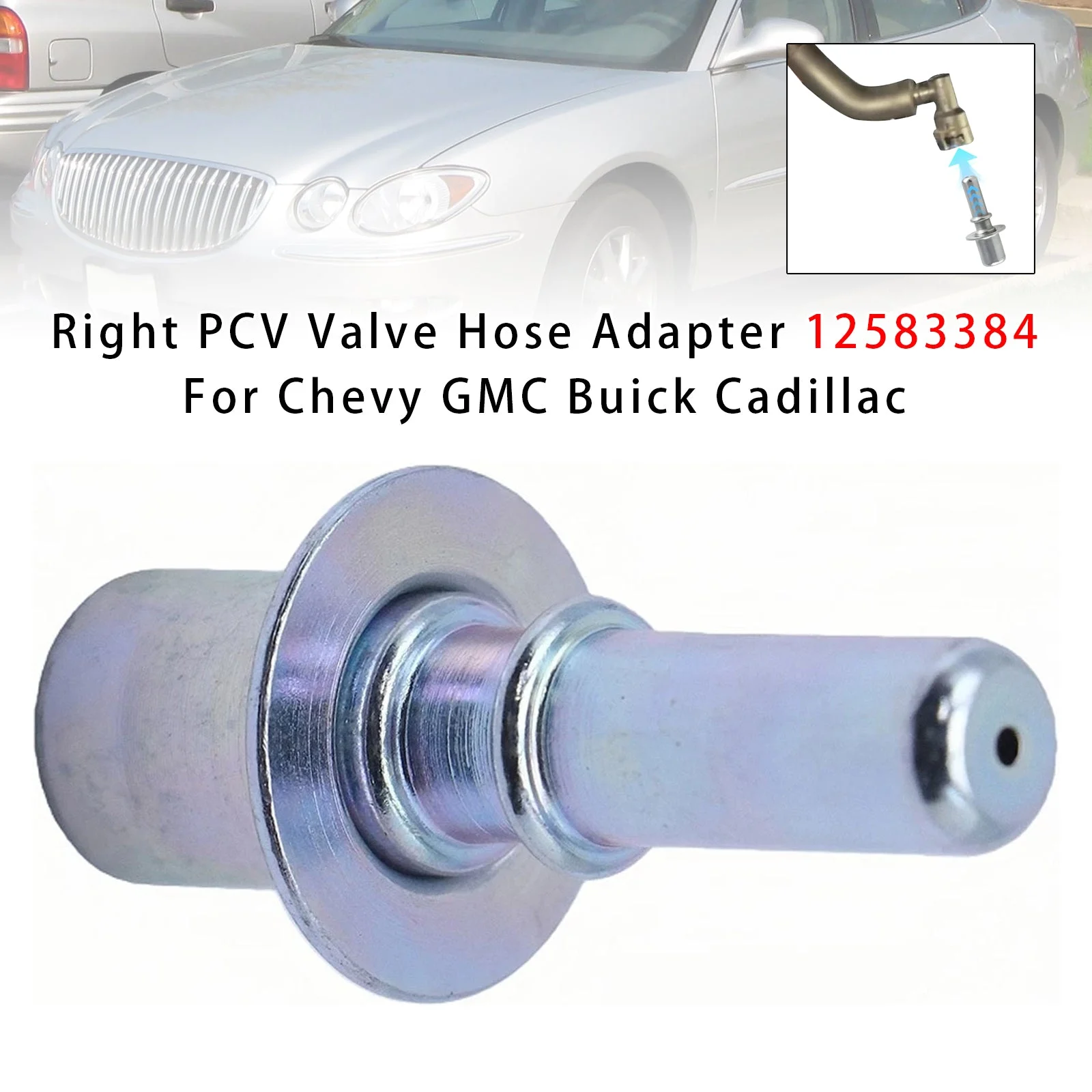 Right PCV Valve Hose Adapter 12583384 For Chevy GMC Buick Cadillac